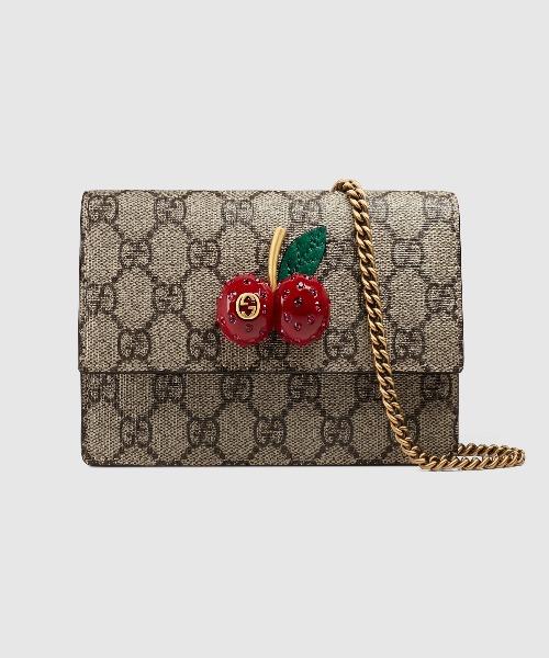 Gucci GG Supreme Mini Bag with Cherries Print - Luxury Crossbody Purse for Women | Perfect for Date Night, Parties & Special Occasions