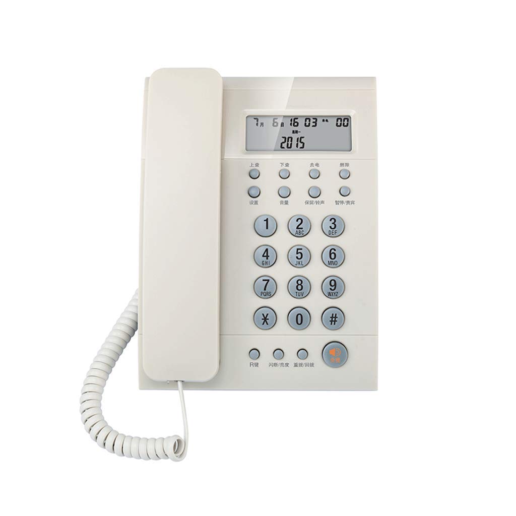 Vintage Retro Corded Telephone - Classic White Plastic Landline Phone for Home & Office - Perfect for Nostalgic Decor, Emergency Use, and Business Communication
