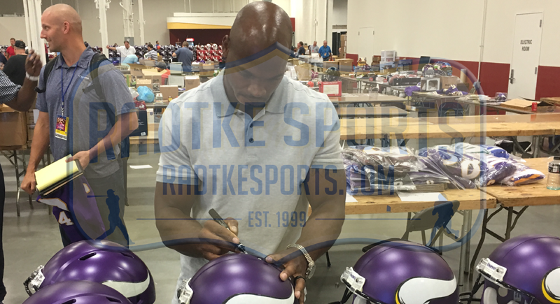 Adrian Peterson Autographed Minnesota Vikings Riddell Authentic NFL Helmet - Collectible Memorabilia for Football Fans & Sports Enthusiasts