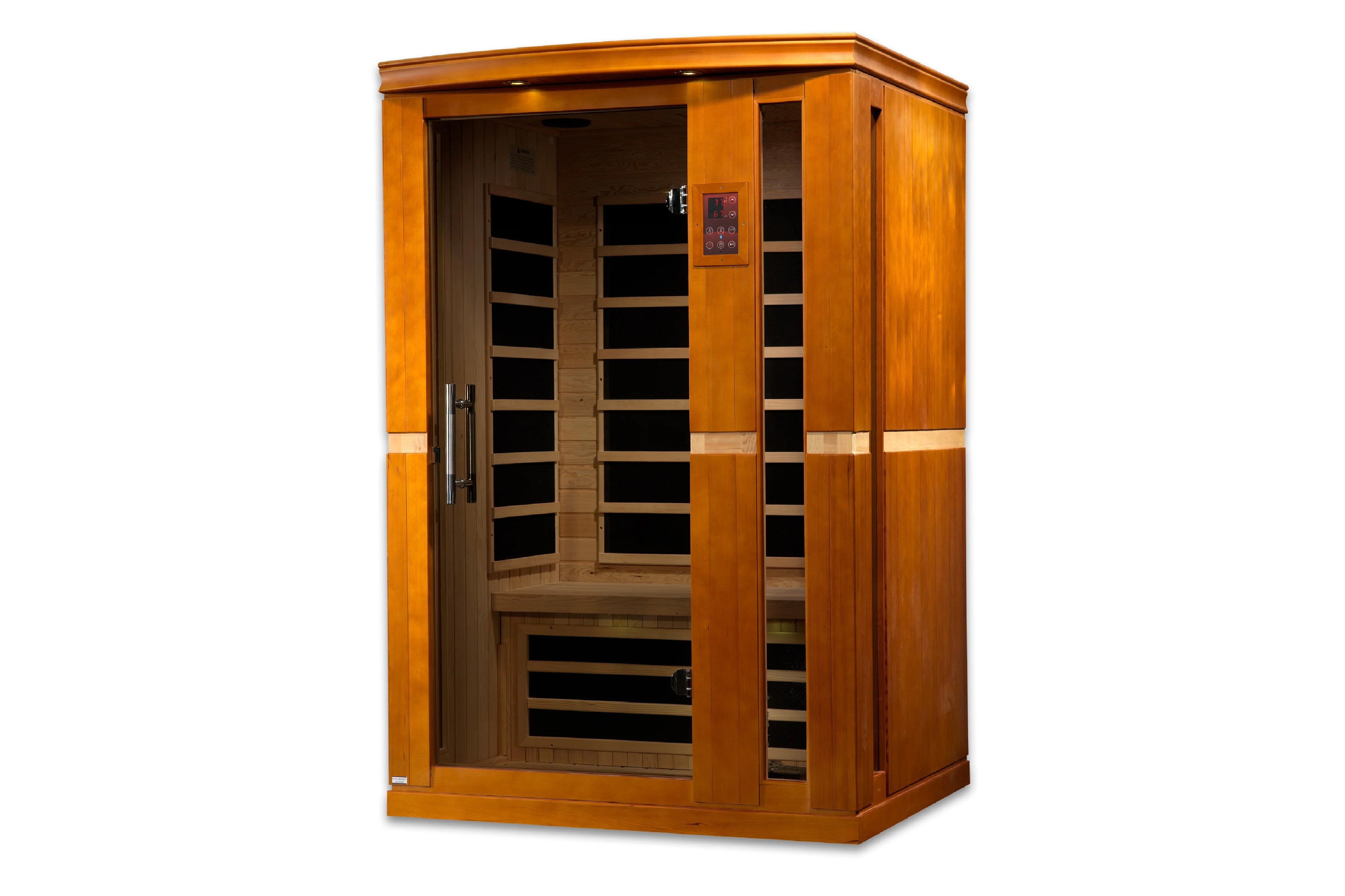 Golden Designs Vittoria 2-Person Low EMF FAR Infrared Sauna for Home Spa Relaxation & Detox Therapy
