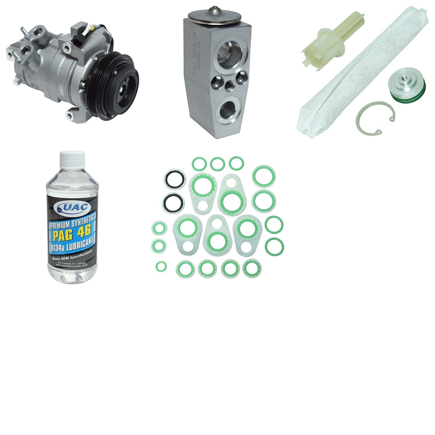 HVAC A/C Compressor Replacement Kit - Compatible with Most Car Models | High-Performance Auto AC Repair Kit for Smooth Cooling | Perfect for DIY Mechanics & Professional Technicians