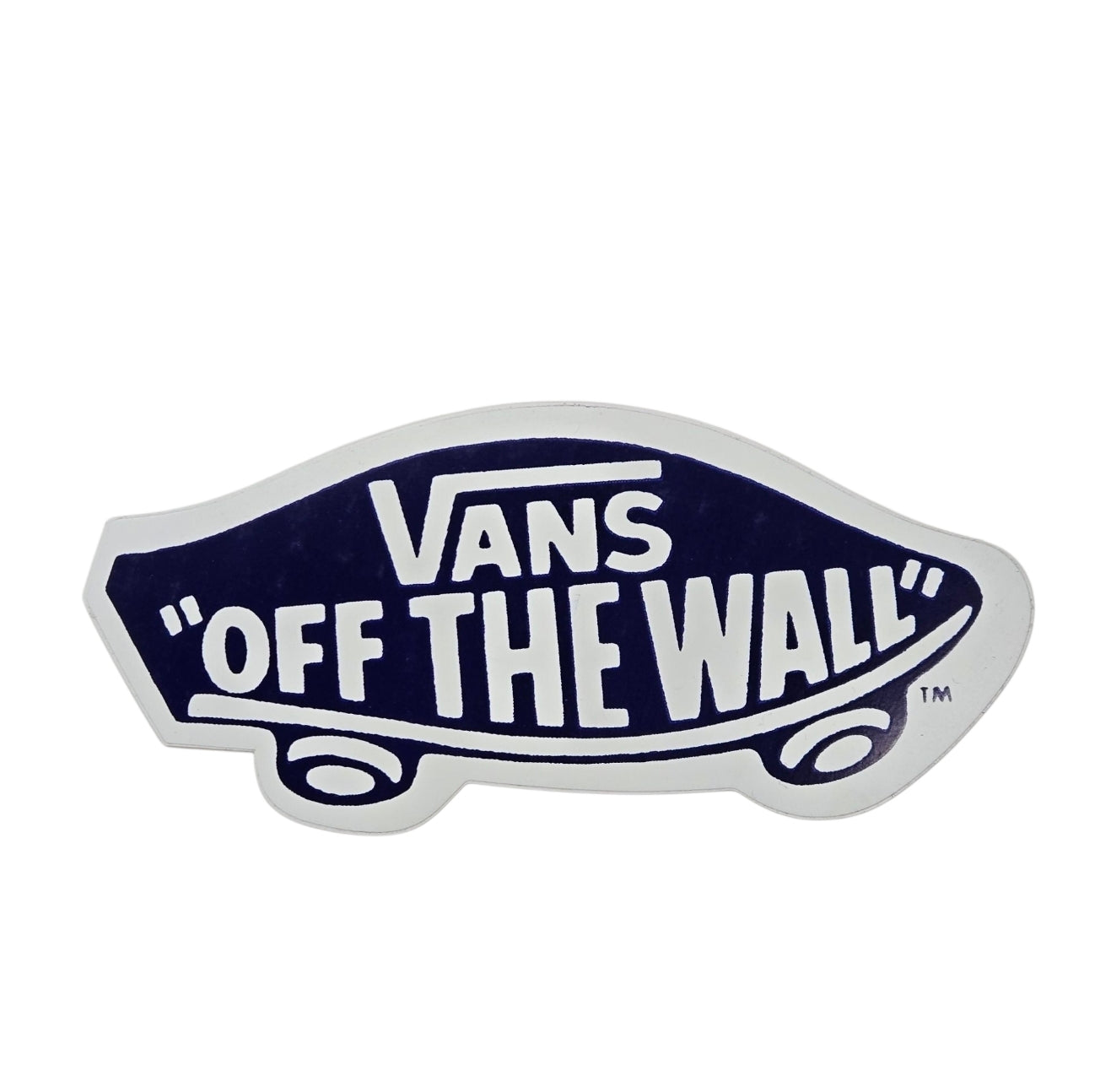 6 Vintage 80s VANS Off The Wall Stickers - Dark Blue Retro Skateboard Decals for Laptops, Skateboards & Notebooks - Perfect for 80s Nostalgia & Skate Culture Fans