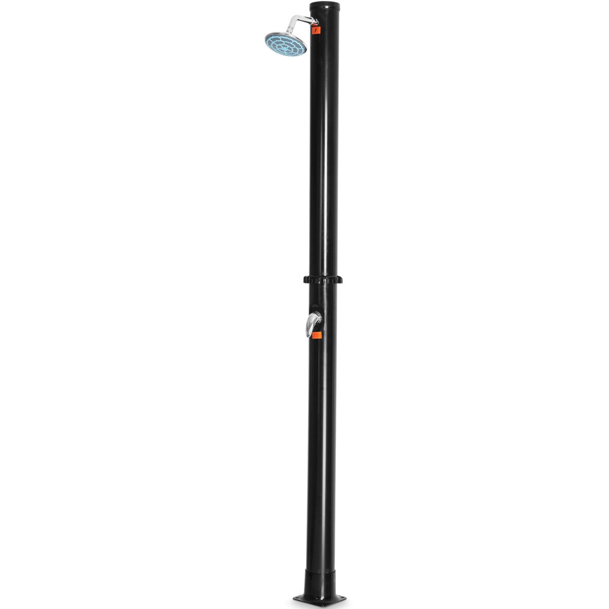 Giantex 7.2Ft 2-Section Solar Outdoor Shower with Adjustable Shower Head - Portable Hot Water Shower for Backyard, Poolside, Beach, Camping & RV (5.5 Gallon, Black) - Easy Installation & Eco-Friendly Solar Heating