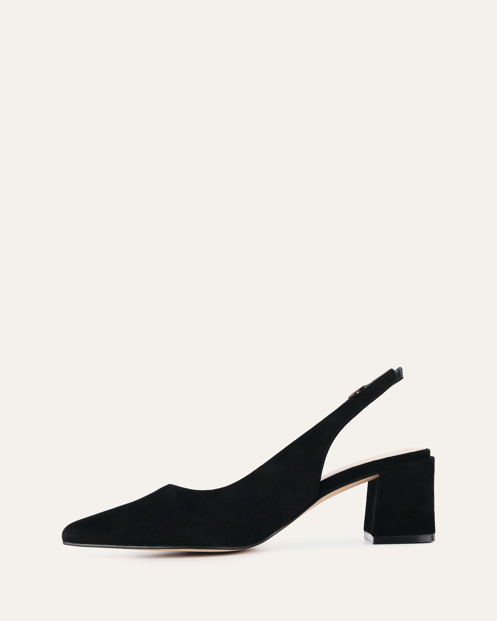 Black Suede Low Heel Pumps for Women - Comfortable Casual Shoes for Office, Party & Everyday Wear