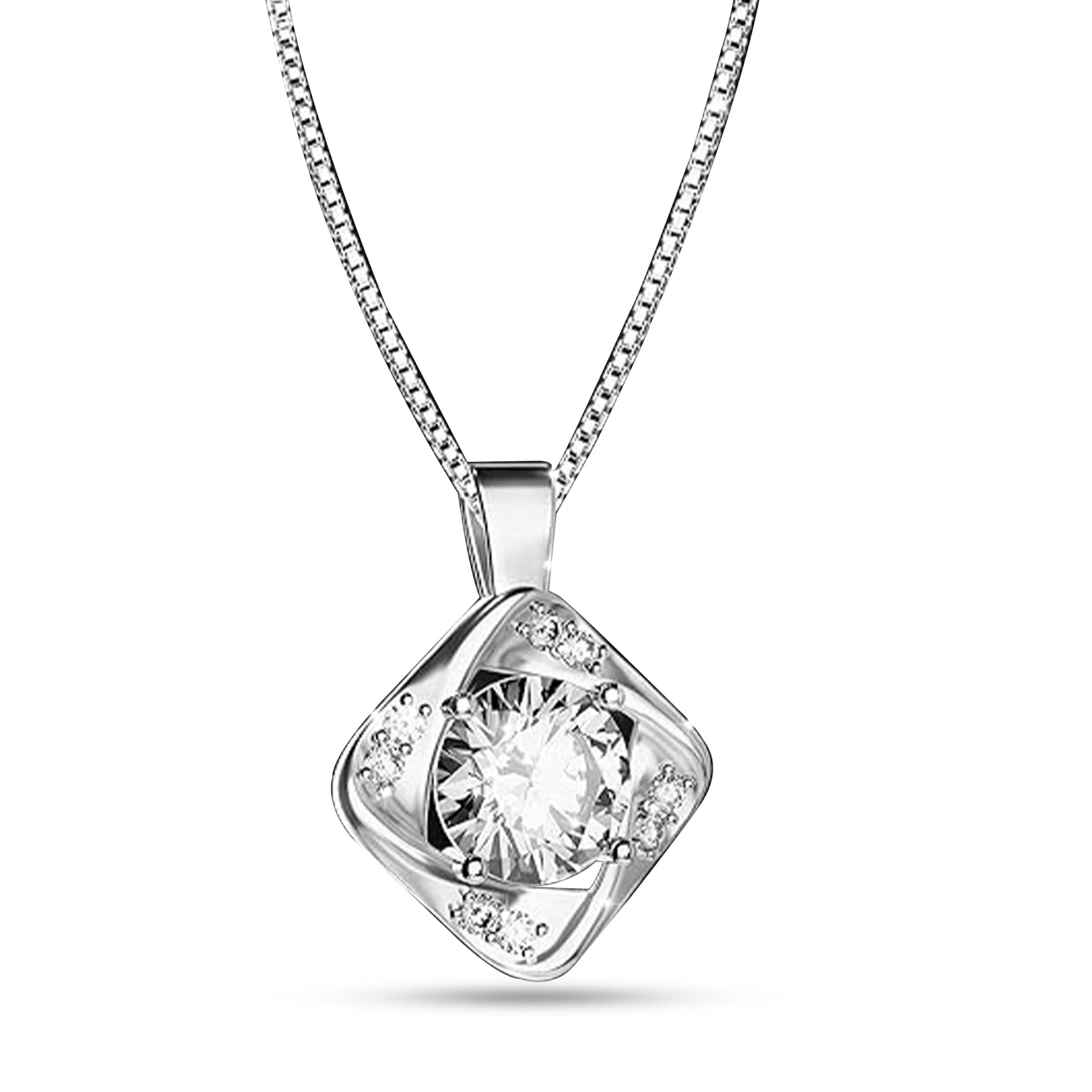 Sterling Silver Moissanite Heart Pendant Necklace for Women - 1-3 Carat D-Color VVS1 Moissanite Jewelry with Engraved 'HEART' - Elegant Romantic Birthday Gift for Her, Anniversary, Valentine's Day, Wedding, Engagement & Special Occasions