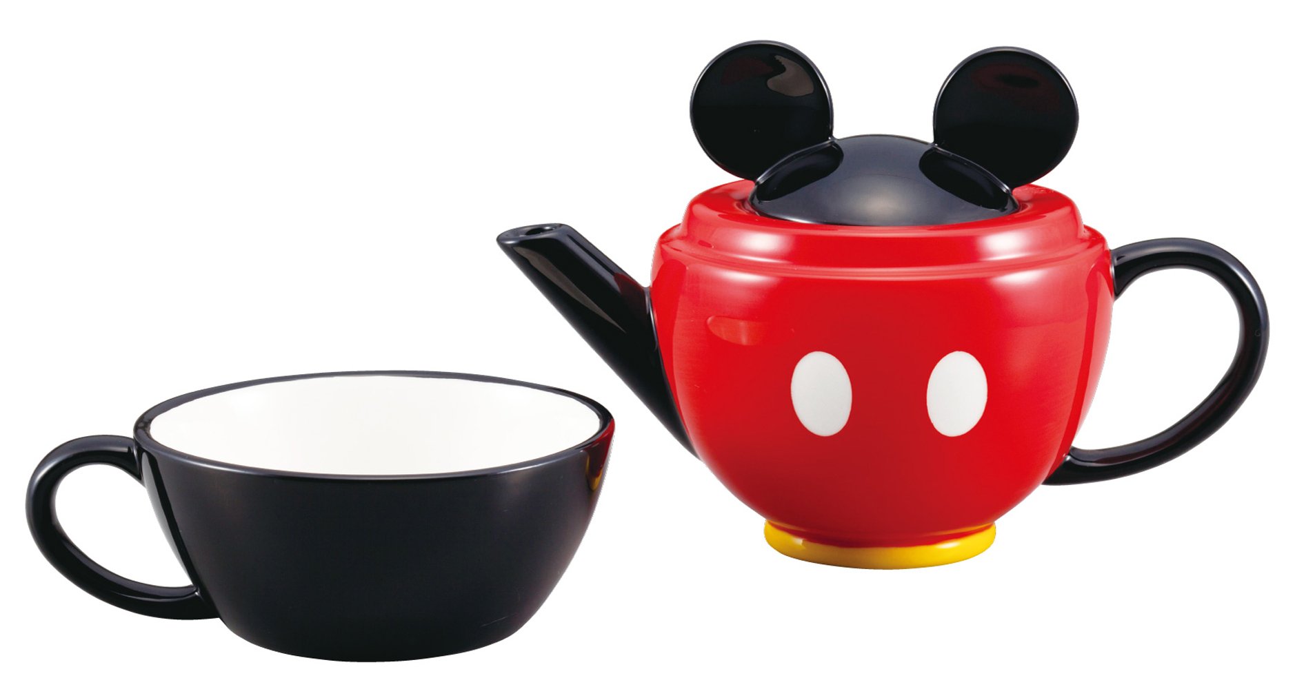 Disney Mickey Mouse Tea Set with Pot and Mug - Authentic Japan Import SAN2171 | Perfect for Kids' Tea Parties, Collectibles, and Disney Fans