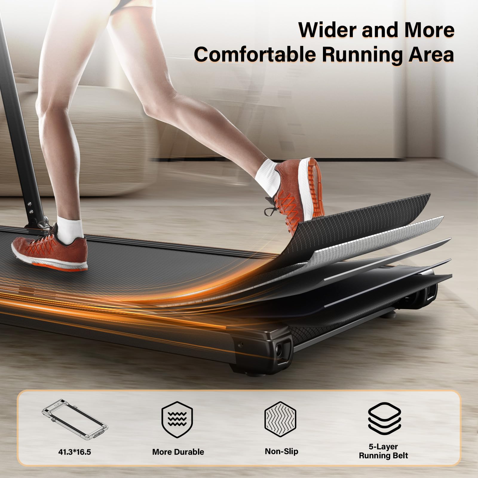 2.5HP Under Desk Treadmill with Remote Control & LED Display - Quiet Walking Pad for Home Office, Compact Space - Portable Treadmill for Work from Home & Small Apartments - Perfect for Exercise While Working or Watching TV