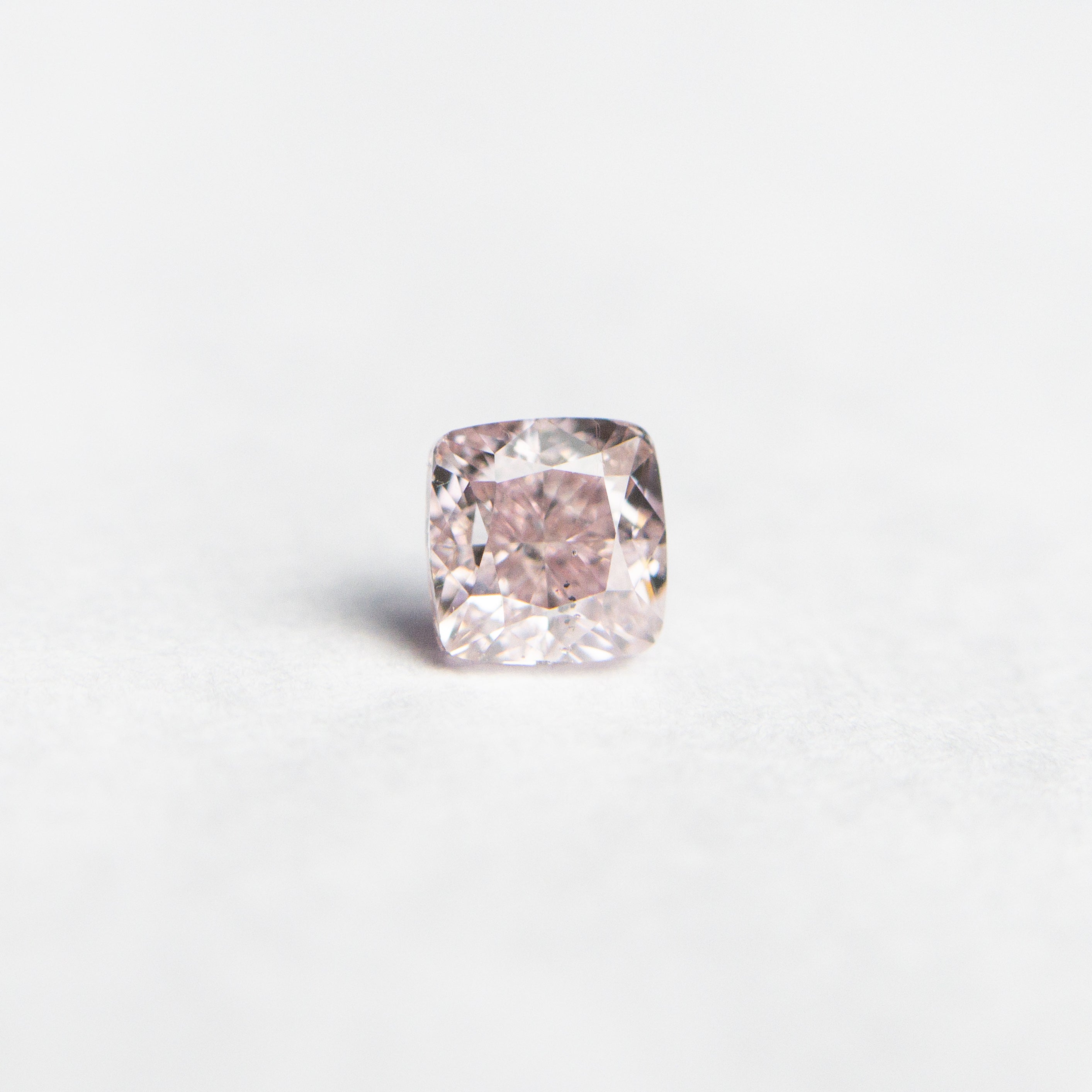0.30ct GIA Certified Fancy Pink Cushion Cut Diamond (3.44x3.36x2.63mm) - SI1 Clarity, Ideal for Engagement Rings & Fine Jewelry