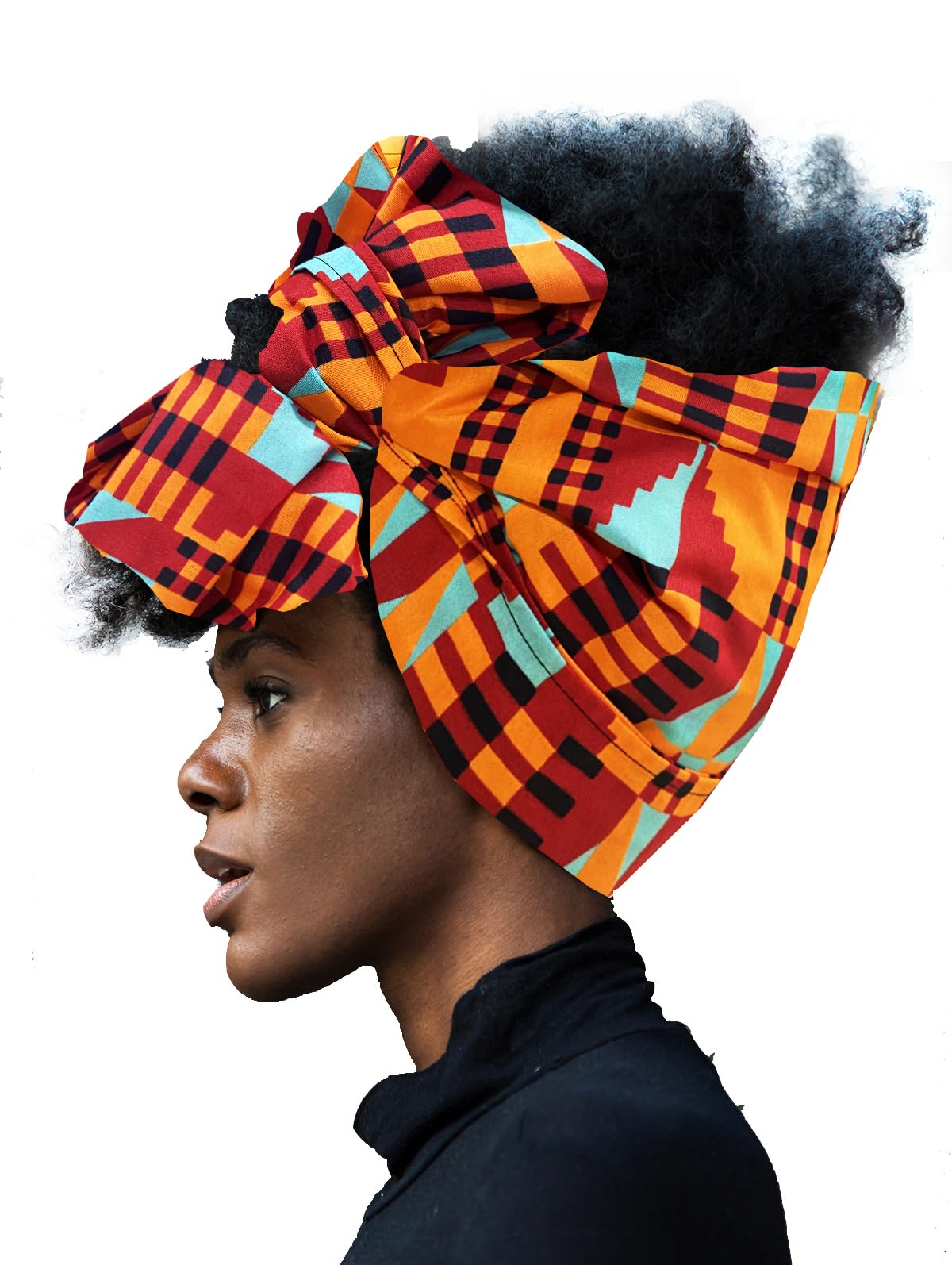 Extra Long African Head Wrap 72”x22” Wax Print Scarf for Women - Stylish Hair Cover & Boho Fashion Accessory for Church, Parties, and Everyday Wear