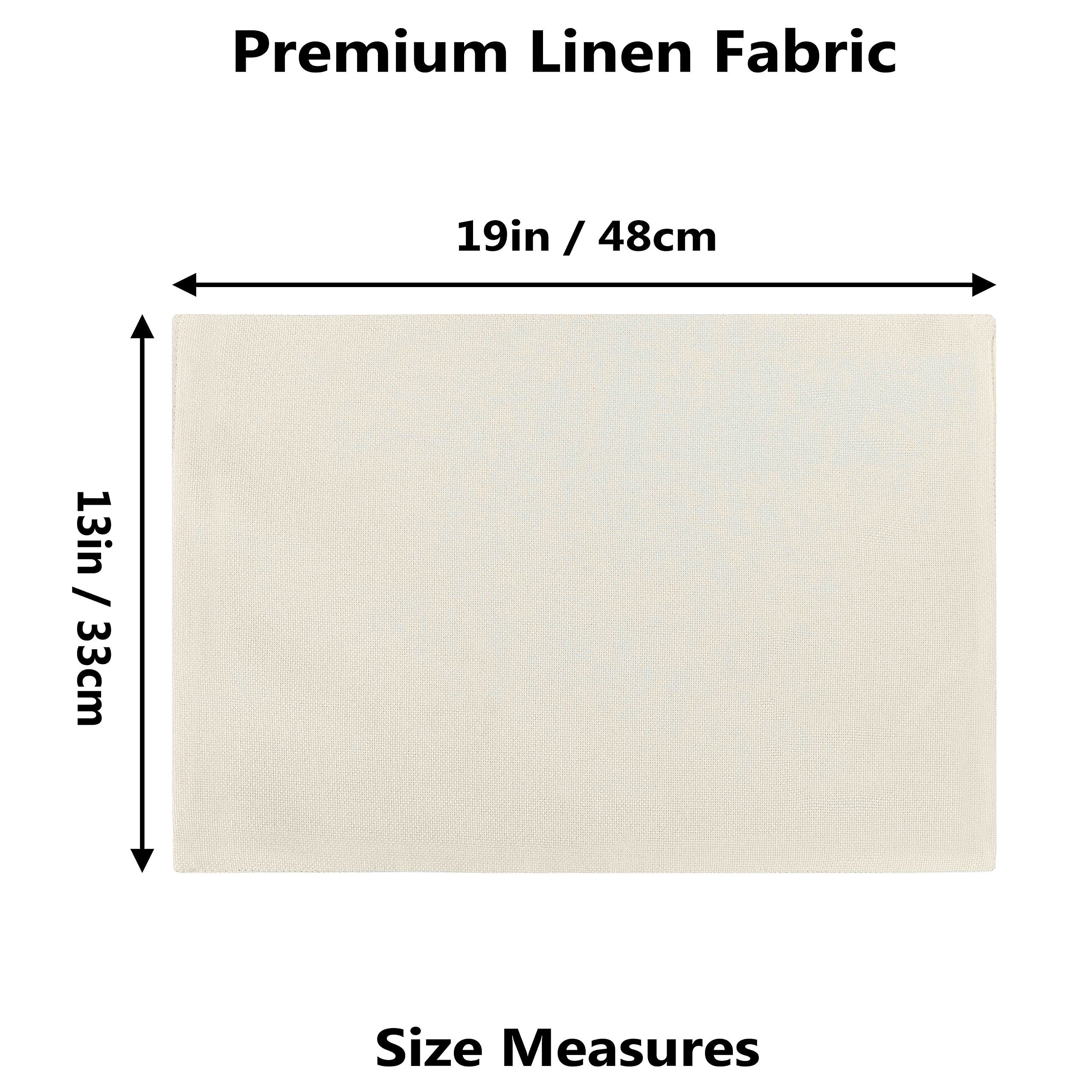Premium Heat-Resistant Cloth Place Mats Set of 6 - 13