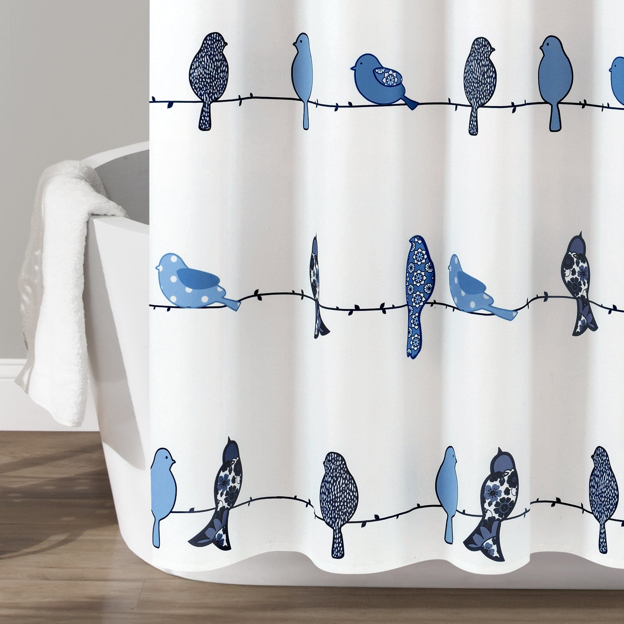 Stylish Rowley Birds Shower Curtain - Waterproof Bathroom Decor with Vibrant Bird Design - Perfect for Modern Bathrooms, Guest Baths & Spa Retreats