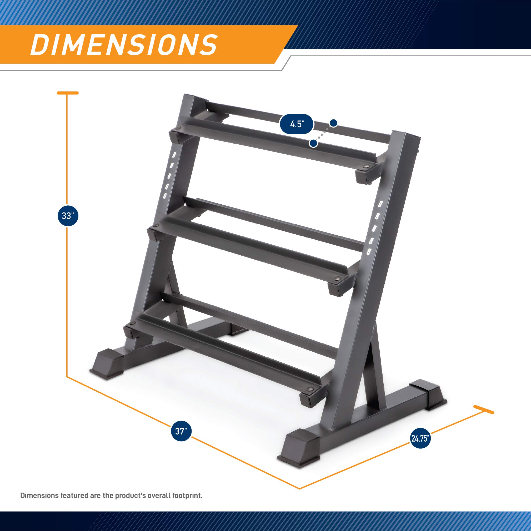 Marcy Heavy Duty Weight Storage Rack - Organizer for Dumbbells, Kettlebells & Weight Plates - Perfect for Home Gym, Garage Workout & Fitness Equipment Organization