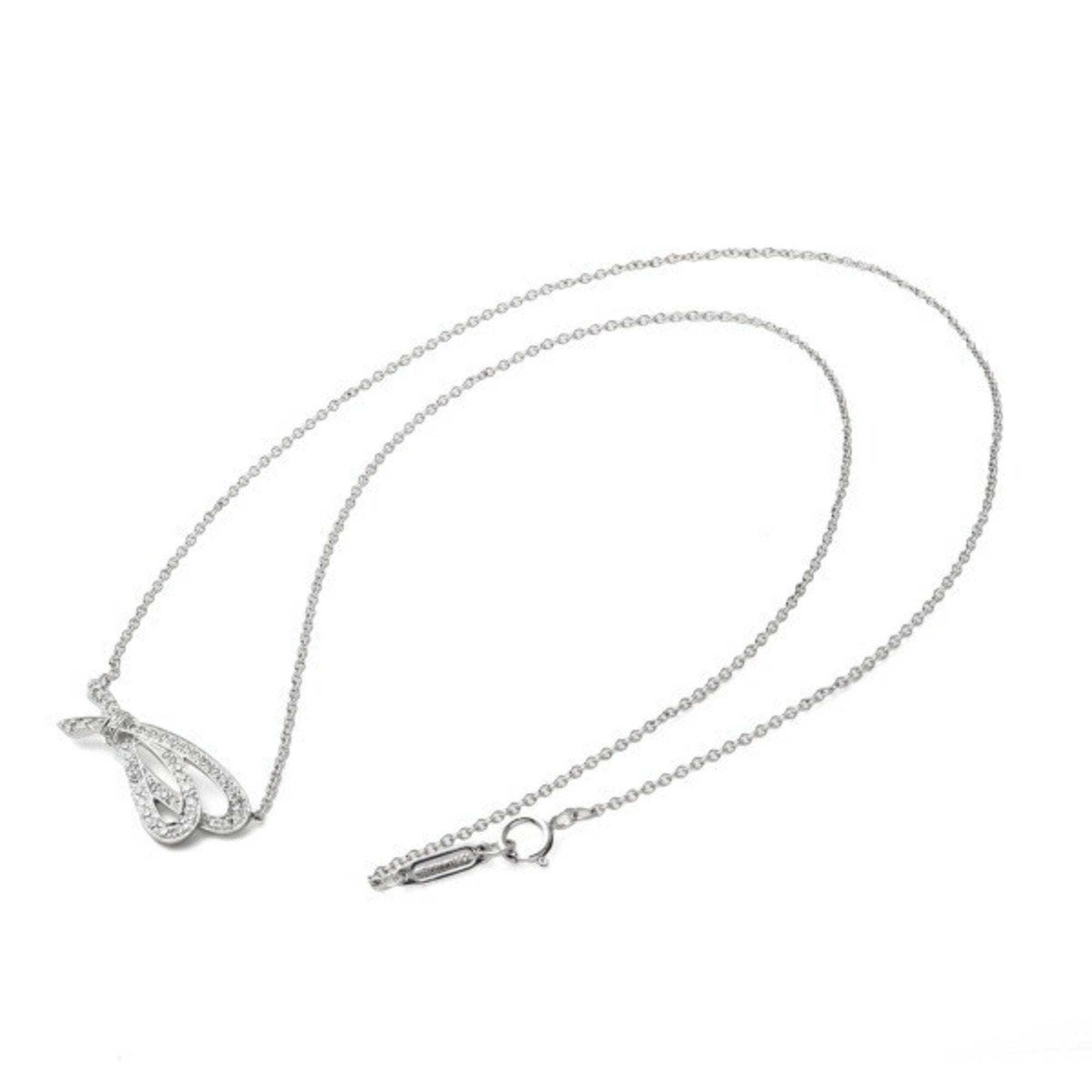Elegant Silver Cubic Zirconia Bow Pendant Necklace - Perfect for Valentine's Day Gifts, Anniversary Presents & Formal Occasions