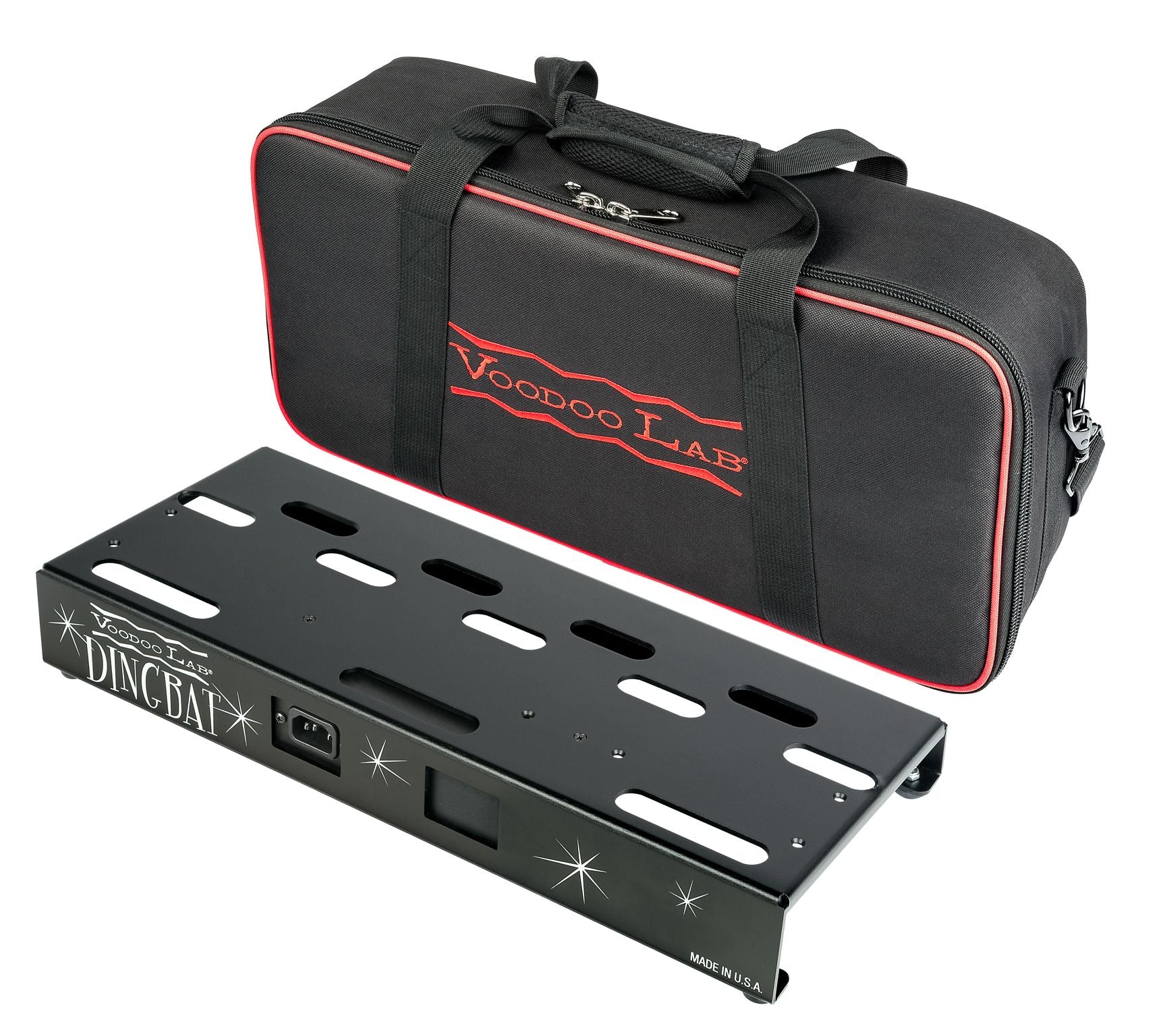Voodoo Lab DBSP3 Dingbat Small Pedalboard Power Package with Pedal Power 3 - Compact Power Supply for Guitar Effects Pedals - Perfect for Home Studios & Live Performances