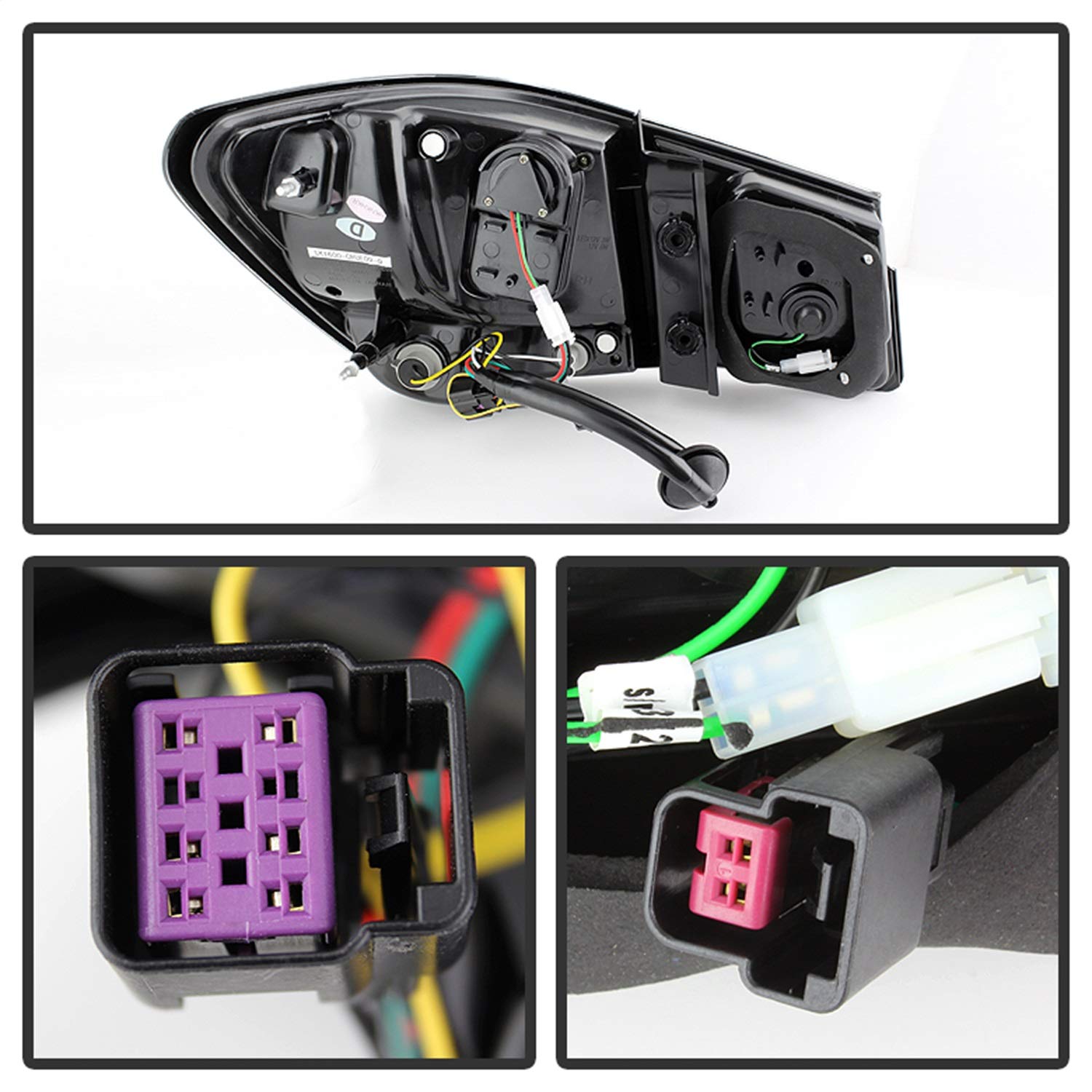 Spyder Auto 5076595 LED Tail Lights for Cars - Black/Clear Smoke Lens - High Visibility Brake Lights - Perfect for Night Driving & Enhanced Safety