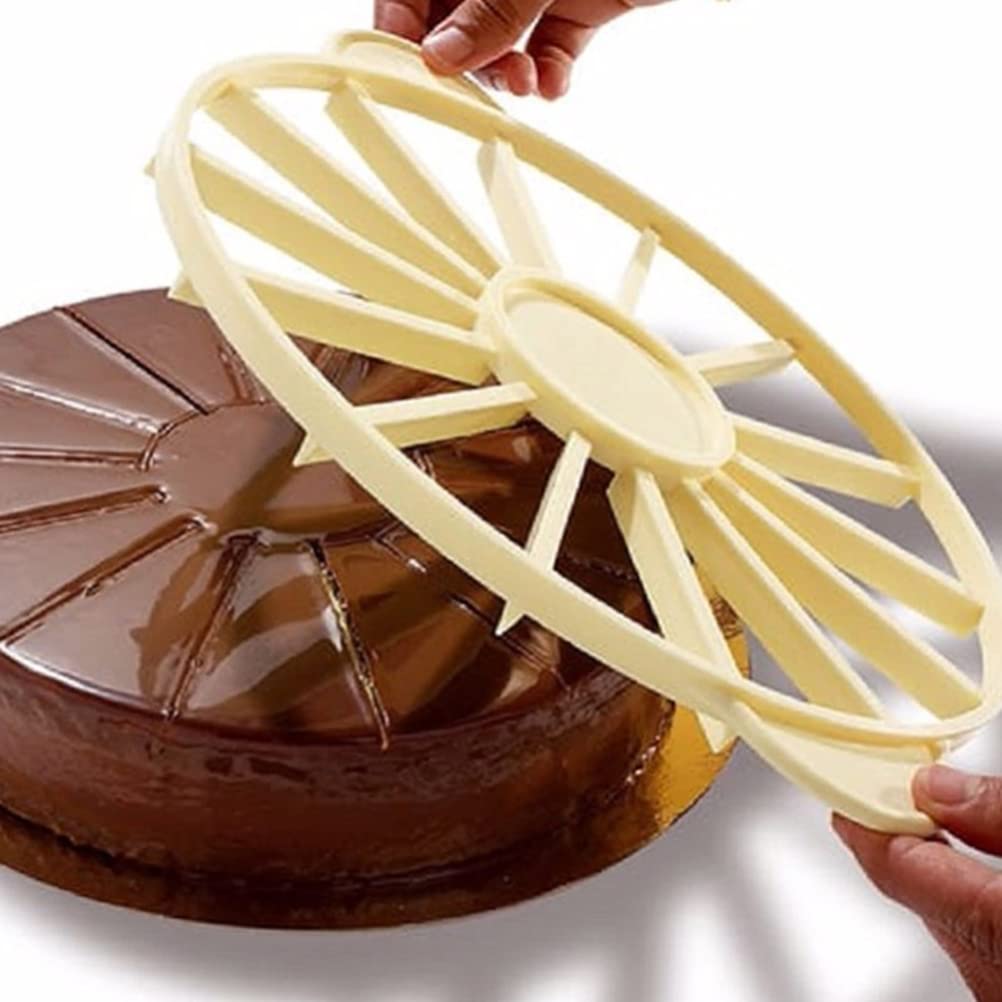 12-Piece Round Cake Portion Marker - Equal Slice Divider for Cheesecake, Bread & Cakes | Double-Sided Baking Tool for Perfect Portioning at Parties & Events