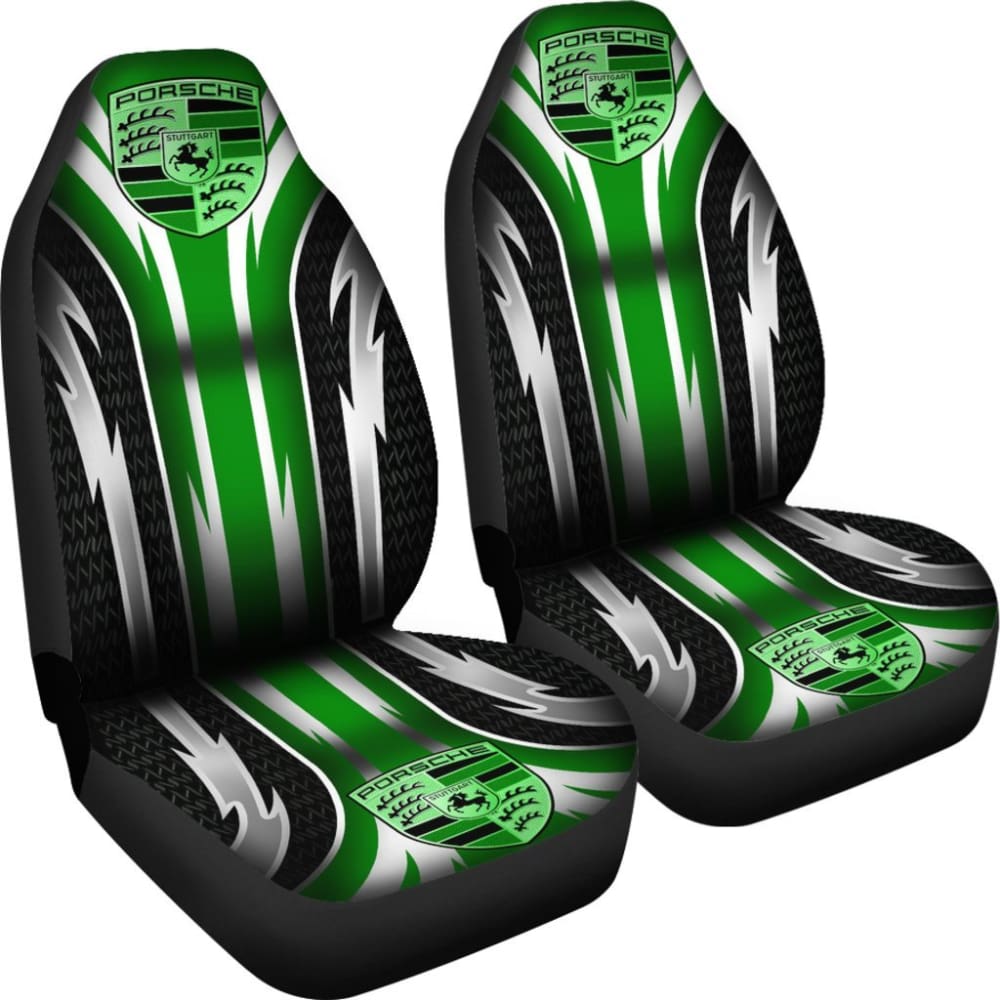 Premium 2-Piece Front Porsche Seat Covers in Green (Part #144627) - Perfect for Car Enthusiasts & Custom Vehicle Interiors
