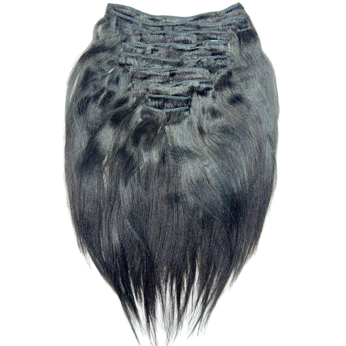 Yaki Straight 100% Human Hair Clip-In Extensions - Natural Look for Styling & Volume | Perfect for Daily Wear, Parties & Special Occasions