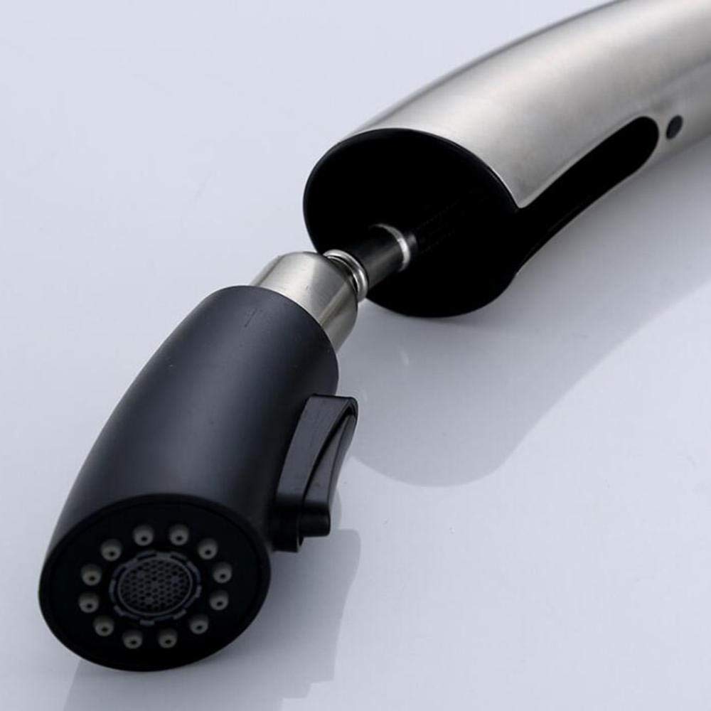 Stainless Steel Brushed Kitchen Faucet with Pull Down Sprayer, Dual Mode Hot and Cold Water, Hidden Nozzle, 360° Rotation, Ideal for Modern Kitchen Sinks