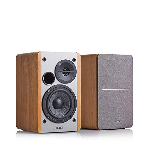 R1280T Active Powered Bookshelf Speakers - 42 Watts RMS, 2 x RCA Inputs - Perfect for Home Audio, Gaming & Music Studios