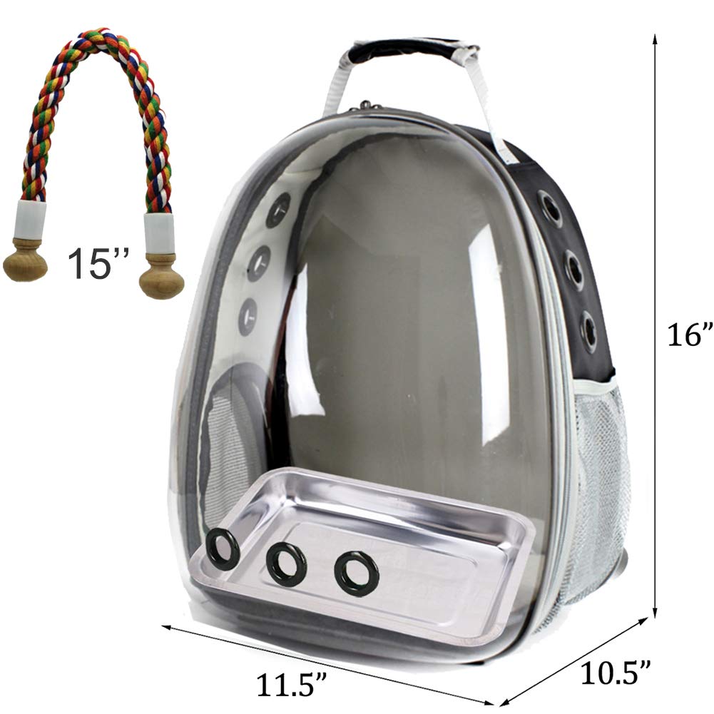 Portable Bird Travel Backpack with Built-in Fan - Perfect for Small Pets, Outdoor Adventures & Air Travel