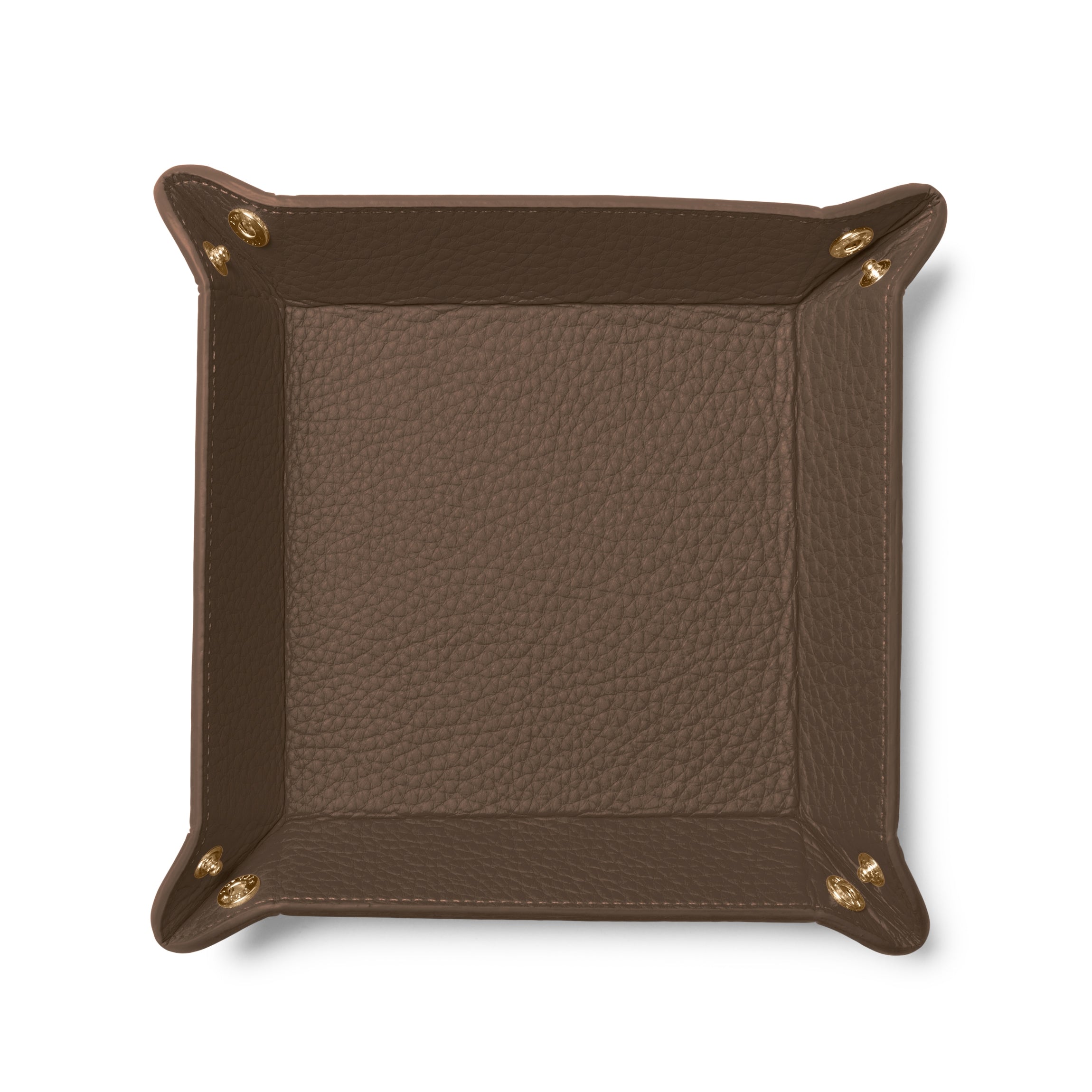 Premium Square Valet Tray in Cocoa Brown - Stylish Organizer for Keys, Wallet & Jewelry | Perfect for Entryway, Bedroom & Office Décor
