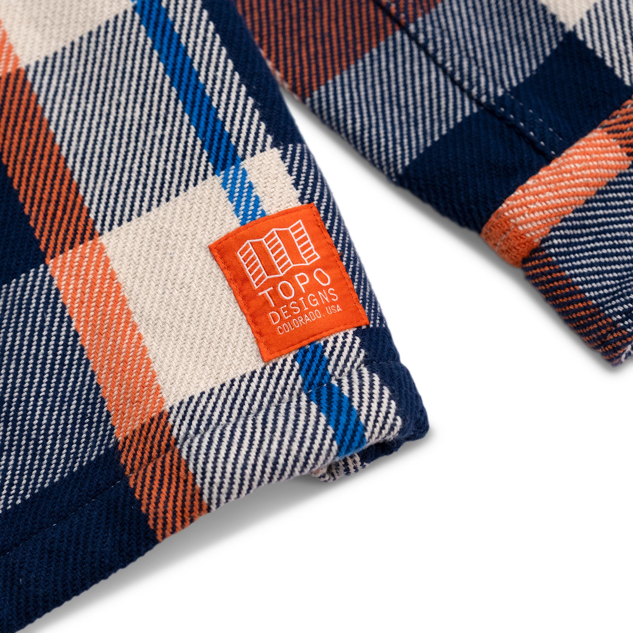 Topo Designs x Denver Broncos Mountain Shirt Jacket - Water-Resistant Outdoor Flannel Shirt for Hiking & Camping - Men's Casual Button-Up Shirt for Game Day & Fall Fashion