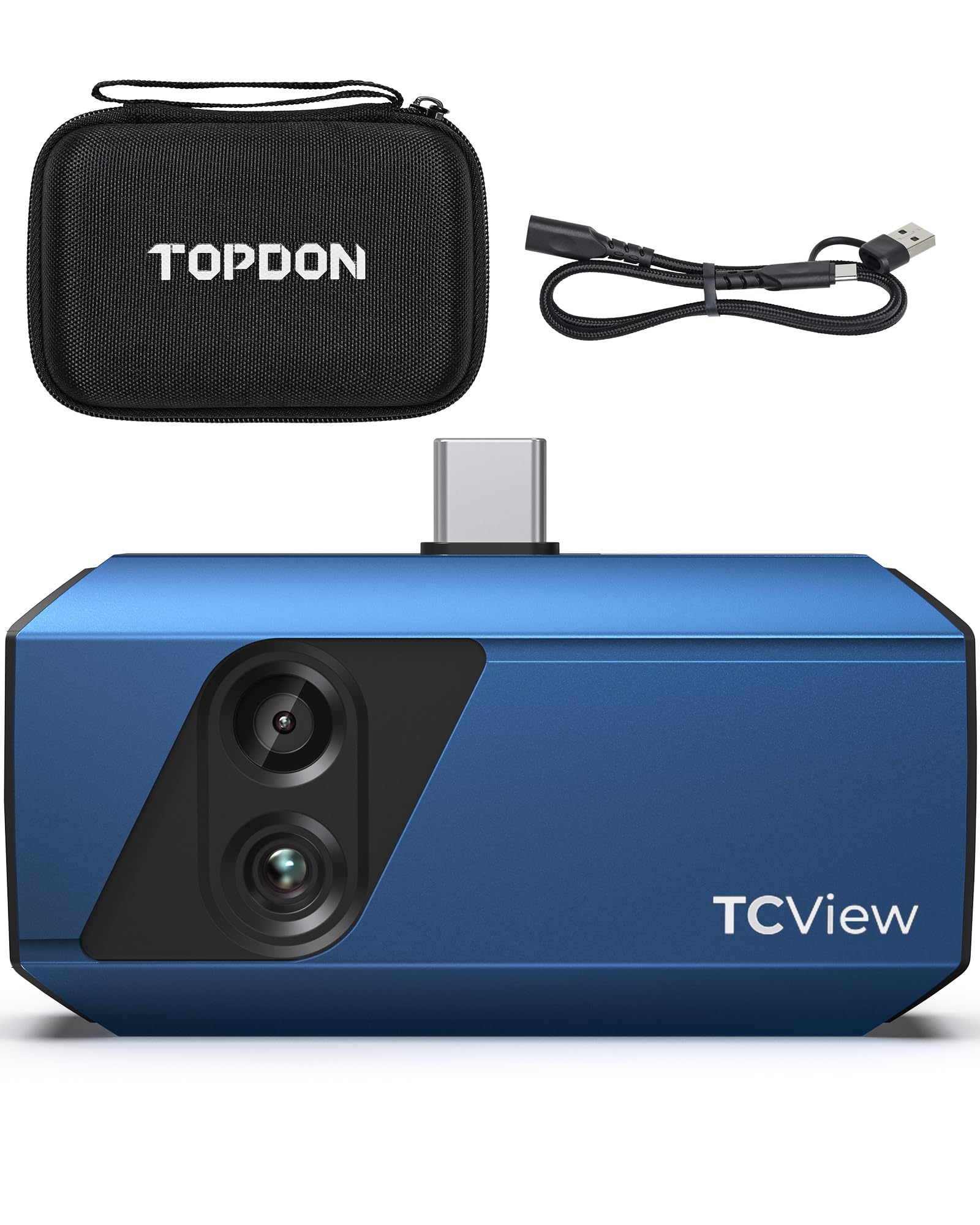 TOPDON TC001 Plus Thermal Imaging Camera for Android - 512x384 Super Resolution & Visual Camera, 256x192 IR Resolution, Dual-Lens Smartphone & Tablet Thermal Camera (PC Compatible, Not for iOS) - Perfect for Electrical Inspections, HVAC Maintenance, and Home Energy Audits