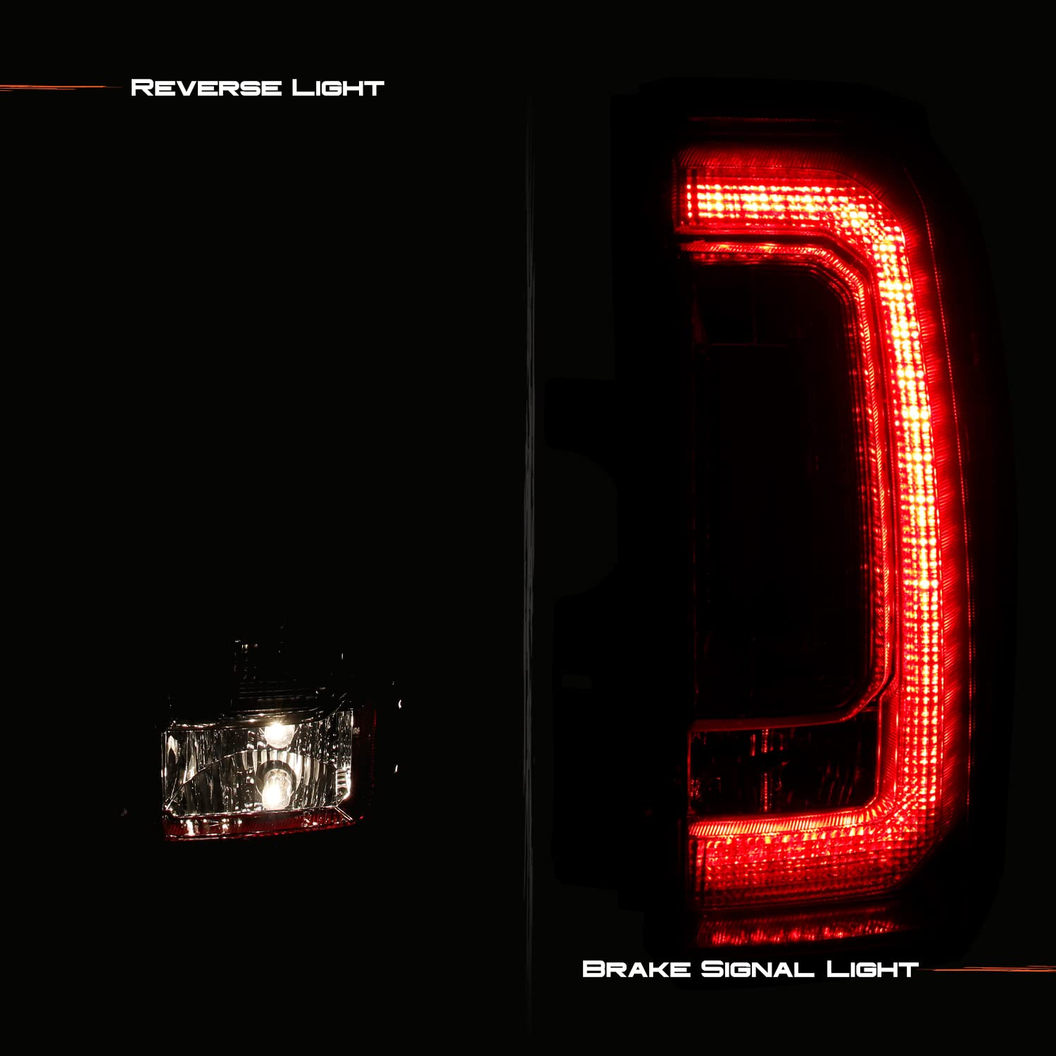 AKKON LED Tail Lights for 2015-2020 Chevy Tahoe & GMC Yukon - OE Style Black Brake Lamps - Upgrade Your Vehicle's Rear Lighting for Enhanced Safety and Style