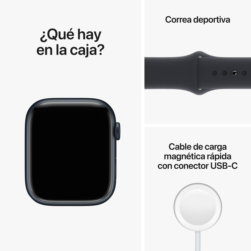 Apple Watch Series 8 (GPS + Cellular) 45mm Midnight Aluminum Case with Midnight Sport Band - Perfect for Fitness Tracking, Calls & Notifications on the Go