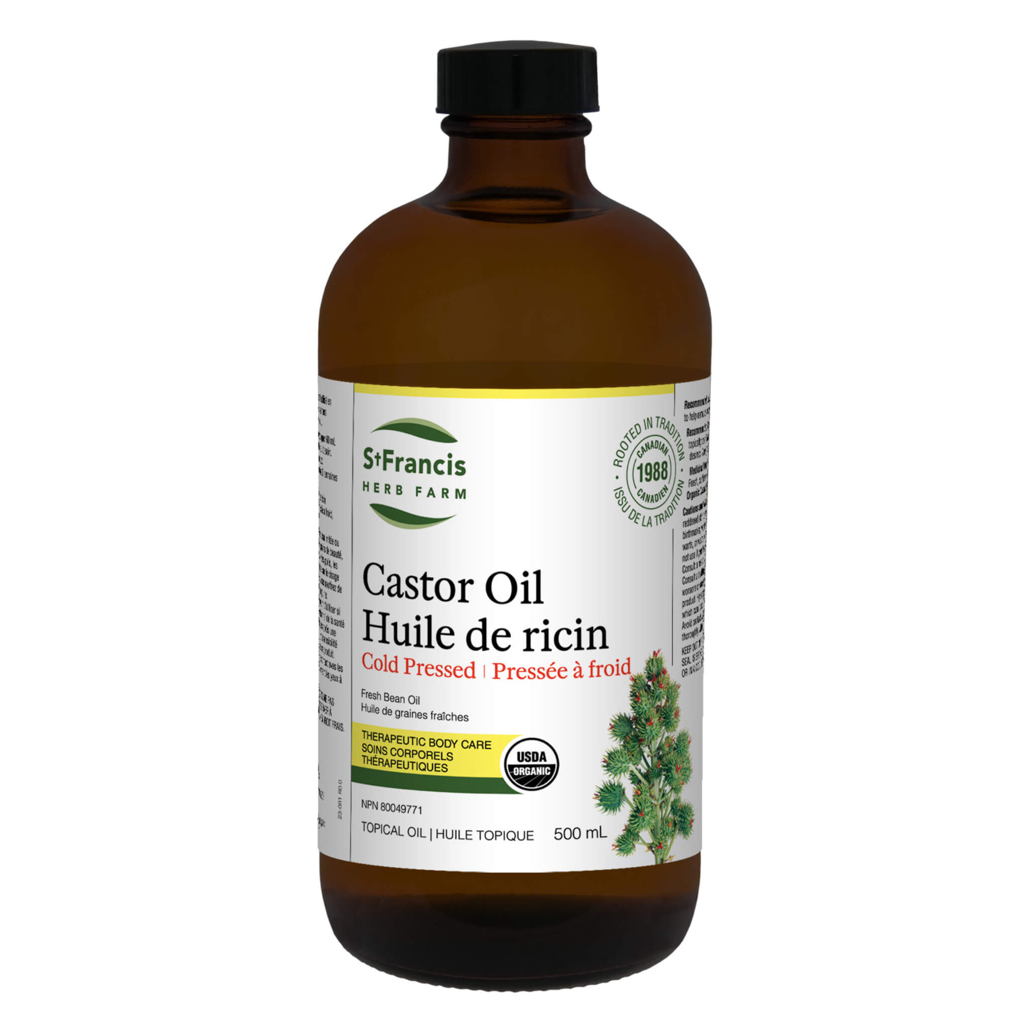 Organic Castor Oil - USDA Certified, Cold-Pressed & Hexane-Free for Hair Growth, Skin Care & Eyelash Enhancement - Perfect for DIY Beauty & Natural Remedies