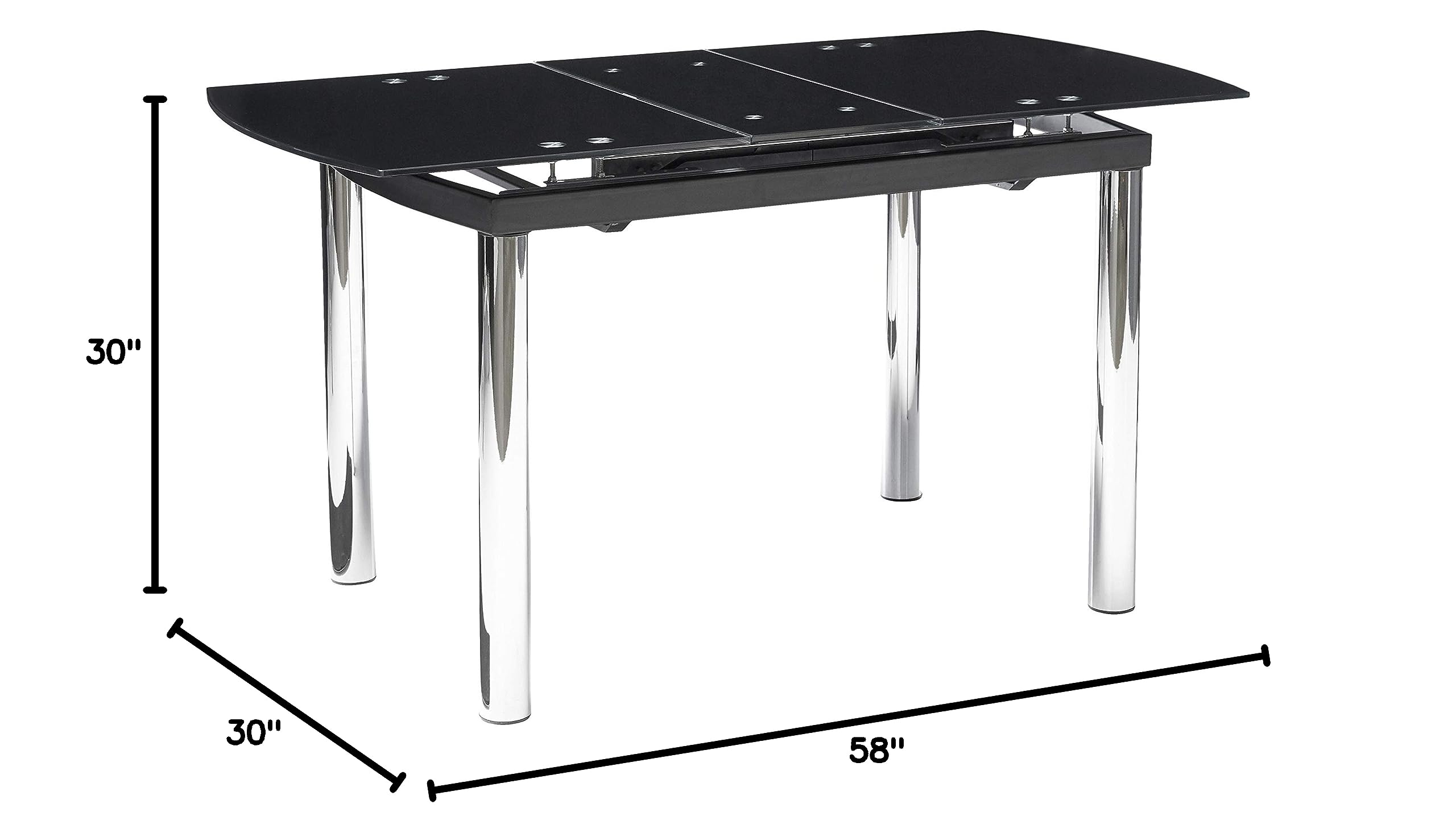 Modern Black Dining Table Set - Elegant & Durable for Kitchen, Dining Room, Restaurant | Global Furniture Home Decor for Family Gatherings & Dinner Parties