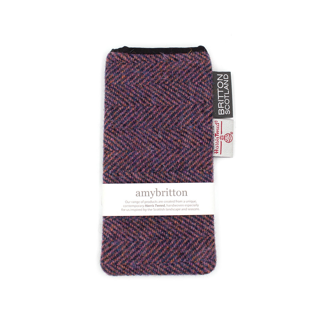 BRITTON Handmade Harris Tweed Glasses Case from Scotland - Premium Eyewear Protection for Travel & Daily Use