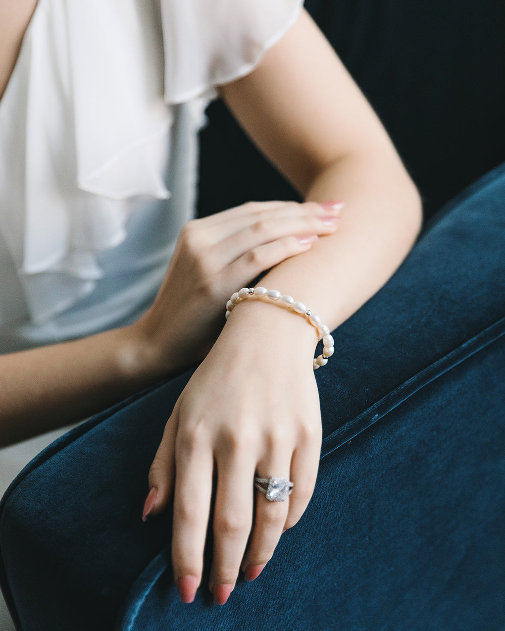 Evie Freshwater Pearl Bracelet for Women - Elegant & Dainty Jewelry Gift for Birthday, Anniversary, Wedding - Perfect for Daily Wear & Special Occasions