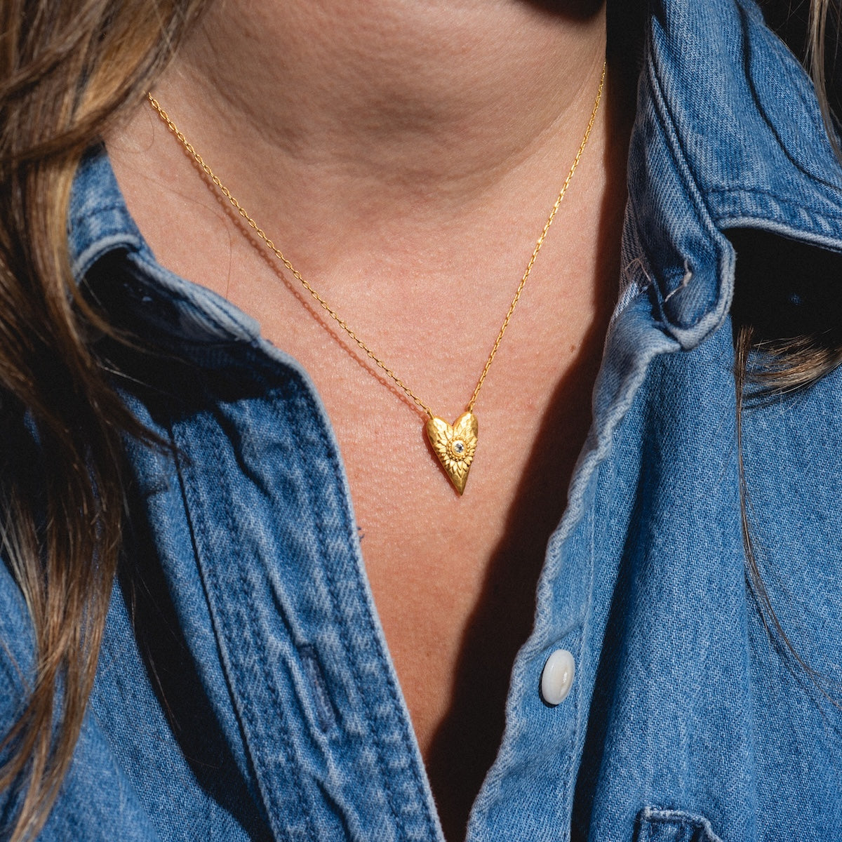 I Am Loved Heart Necklace - Sterling Silver or Gold Plated Romantic Jewelry Gift for Her - Perfect for Valentine's Day, Anniversary & Everyday Wear