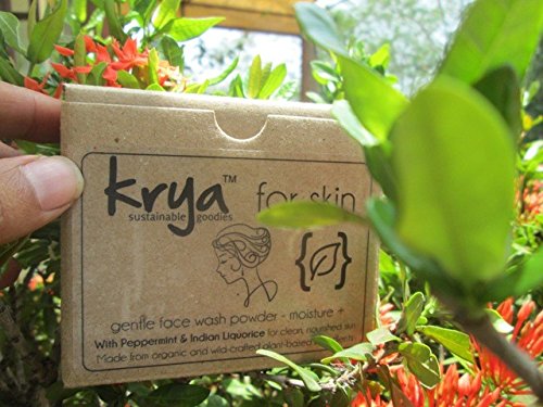 Krya Moisture Plus Herbal Face Wash Powder - Gentle Ayurvedic Cleansing Powder for Dry Skin | Natural Skincare for Daily Face Cleansing & Hydration