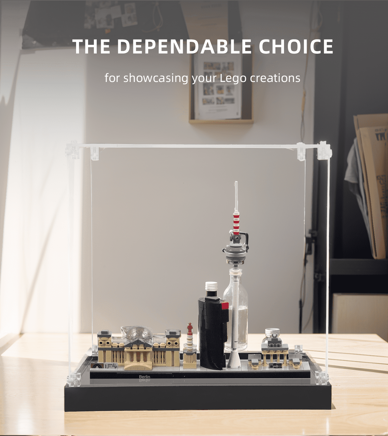 LEGO Architecture Berlin 21027 Display Case - Premium Acrylic Showcase for Collectible Building Sets - Perfect for Home Decor, Office Display & Gift Giving