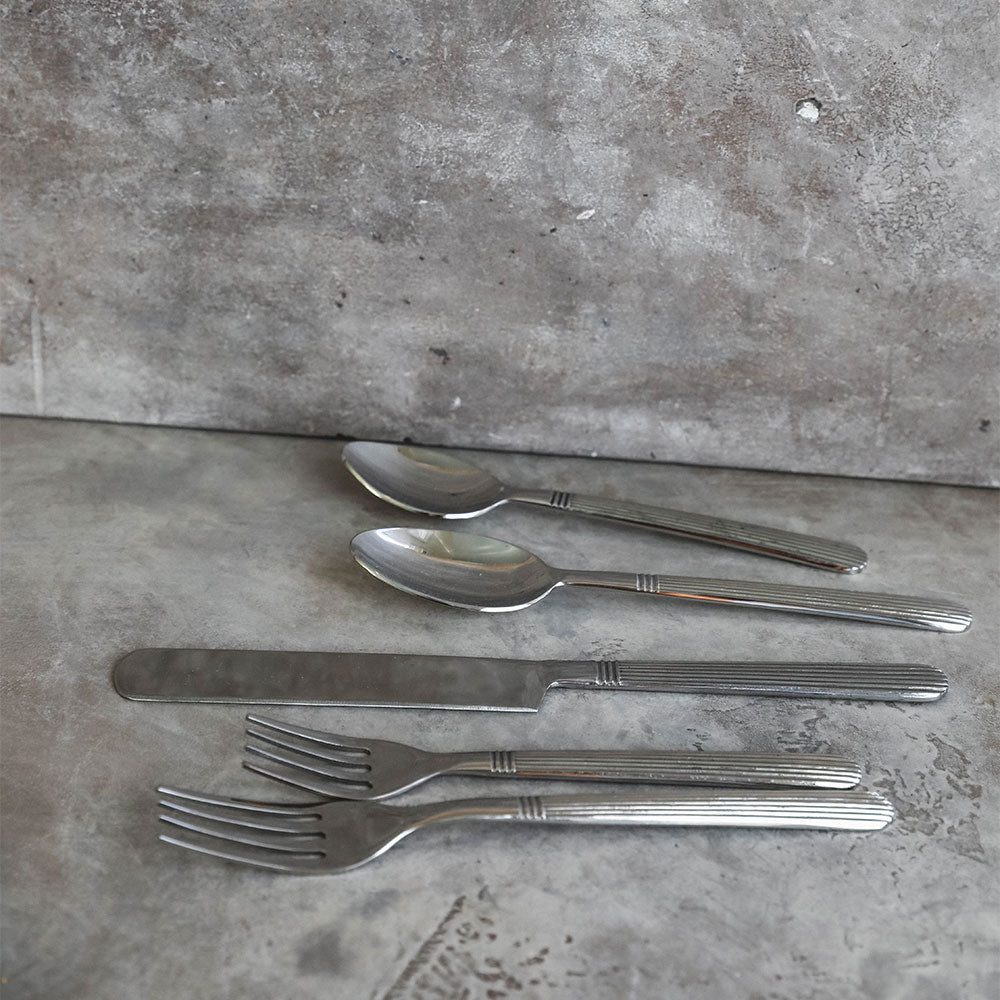 Art Deco Stainless Steel Flatware Set - 20-Piece Elegant Cutlery for Dining - Perfect for Weddings, Dinner Parties & Formal Occasions