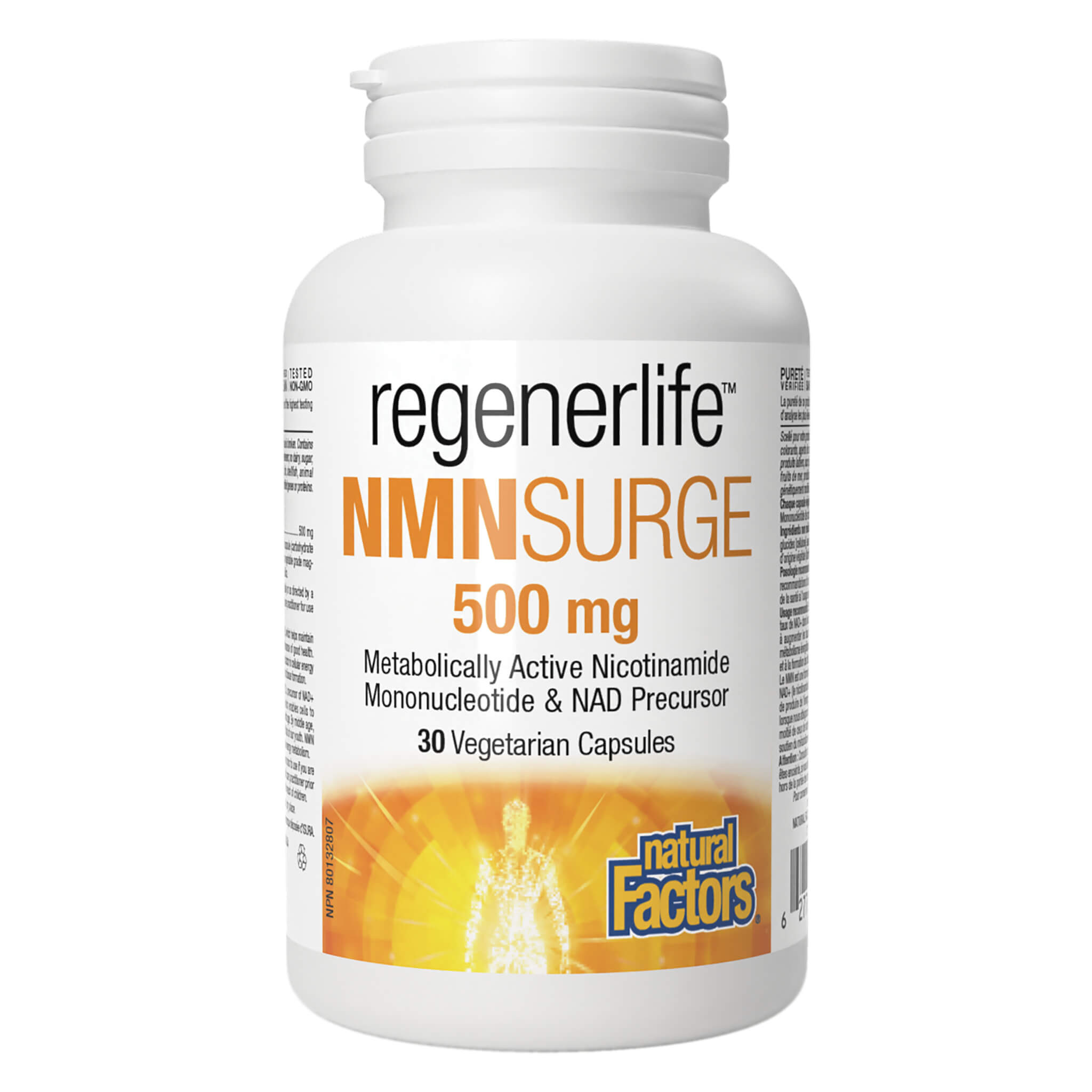 RegenerLife NMN Surge 500mg Supplement - Premium Nicotinamide Mononucleotide for Anti-Aging & Cellular Energy - Boost Metabolism & Support Healthy Aging for Men & Women