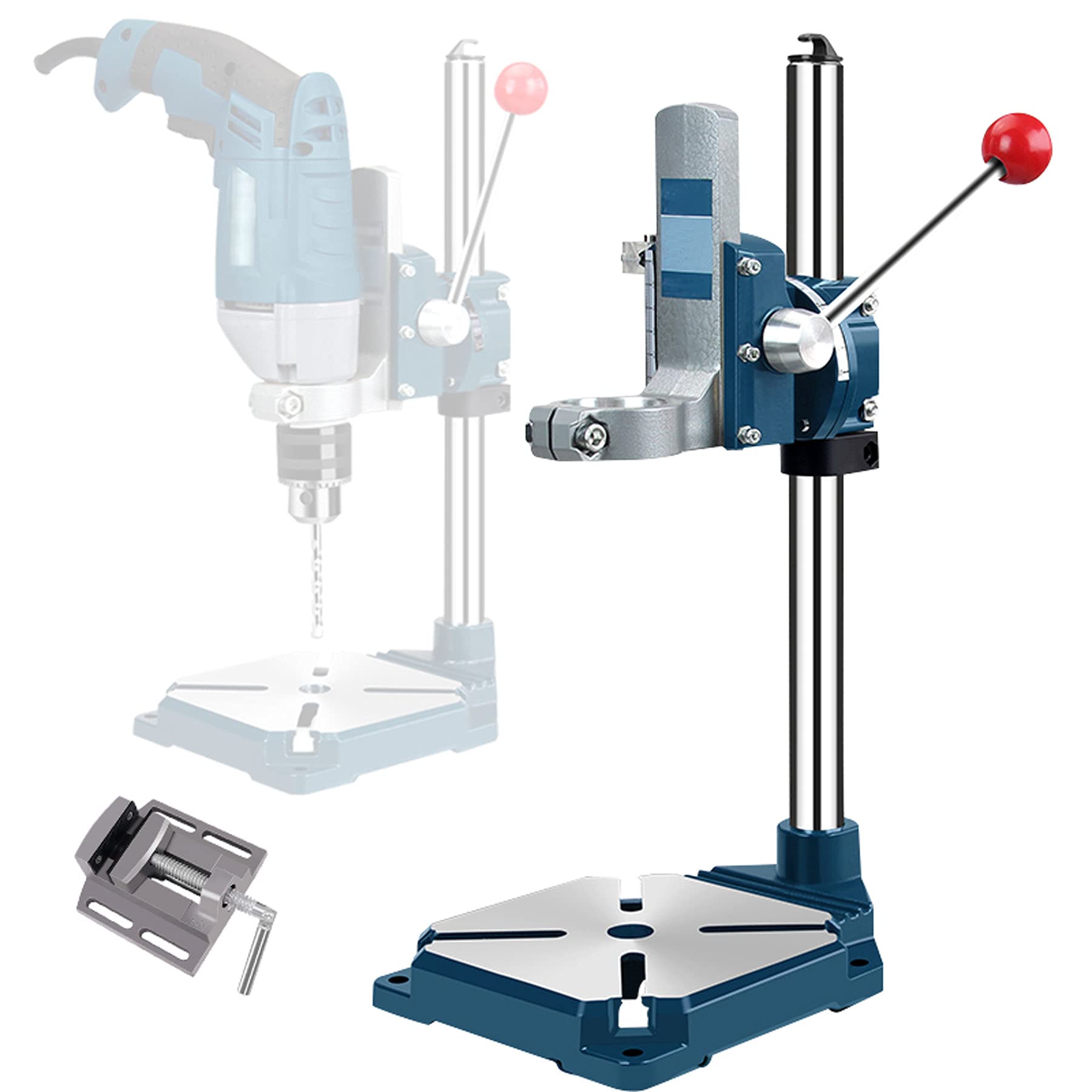 **LXX Heavy Duty Drill Press Stand for Hand Drills & Rotary Tools - Precision Bench Mount Vise with Adjustable Table Holder for Woodworking, Metalworking & DIY Projects**    *(Perfect for drilling vertical holes, crafting, jewelry making & home repairs)*