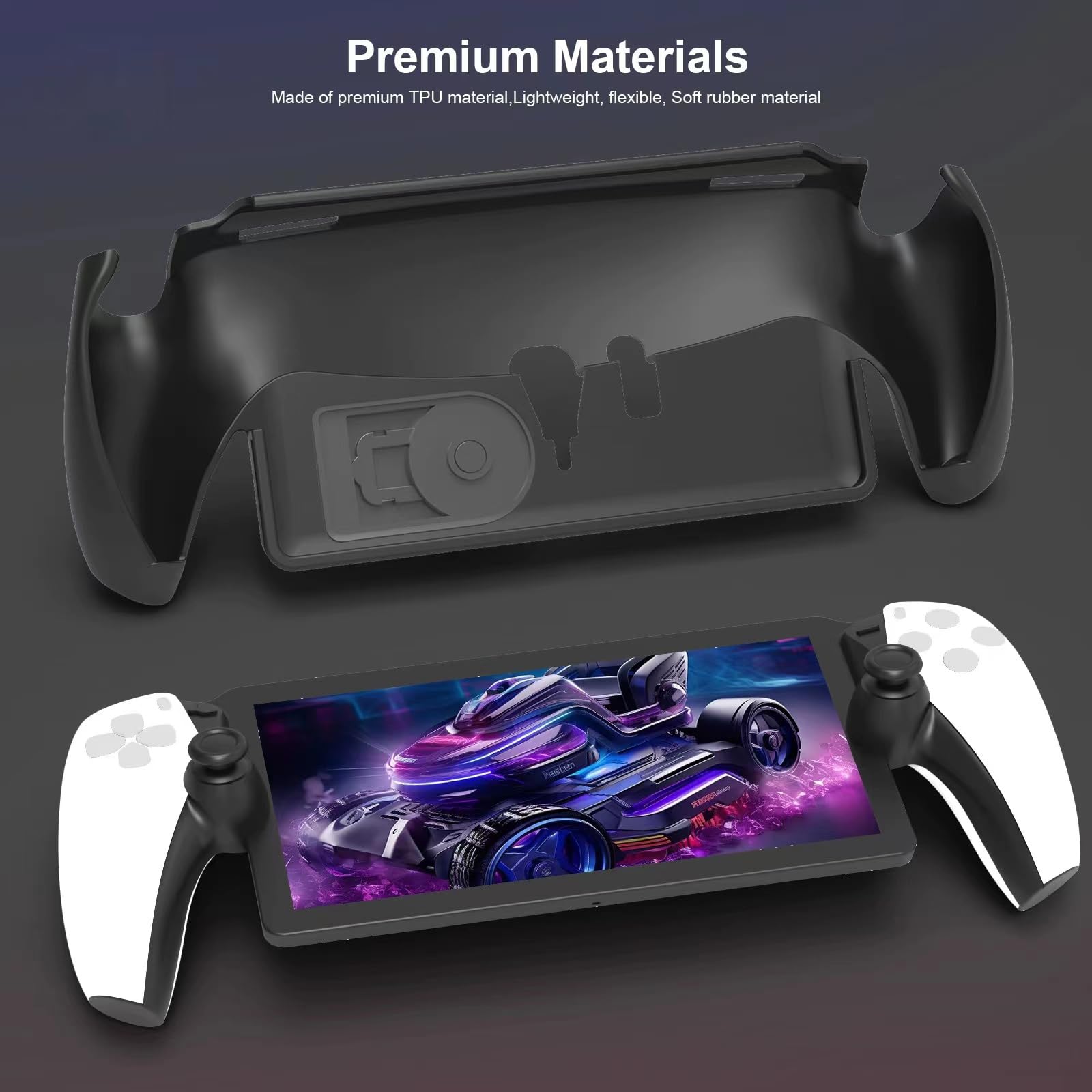 Premium PS5 Portal Remote Player Protective Case - Stylish & Comfortable with Built-in Kickstand (Black) | Perfect for Gaming On-The-Go & Travel Protection