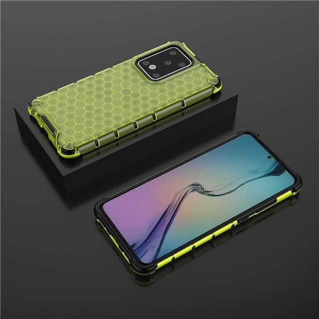 Shockproof Honeycomb Clear Phone Case for Samsung Galaxy S20+ & S20 Ultra 5G - Durable Armor Protection with Anti-Slip Grip - Perfect for Outdoor Activities, Sports & Daily Use