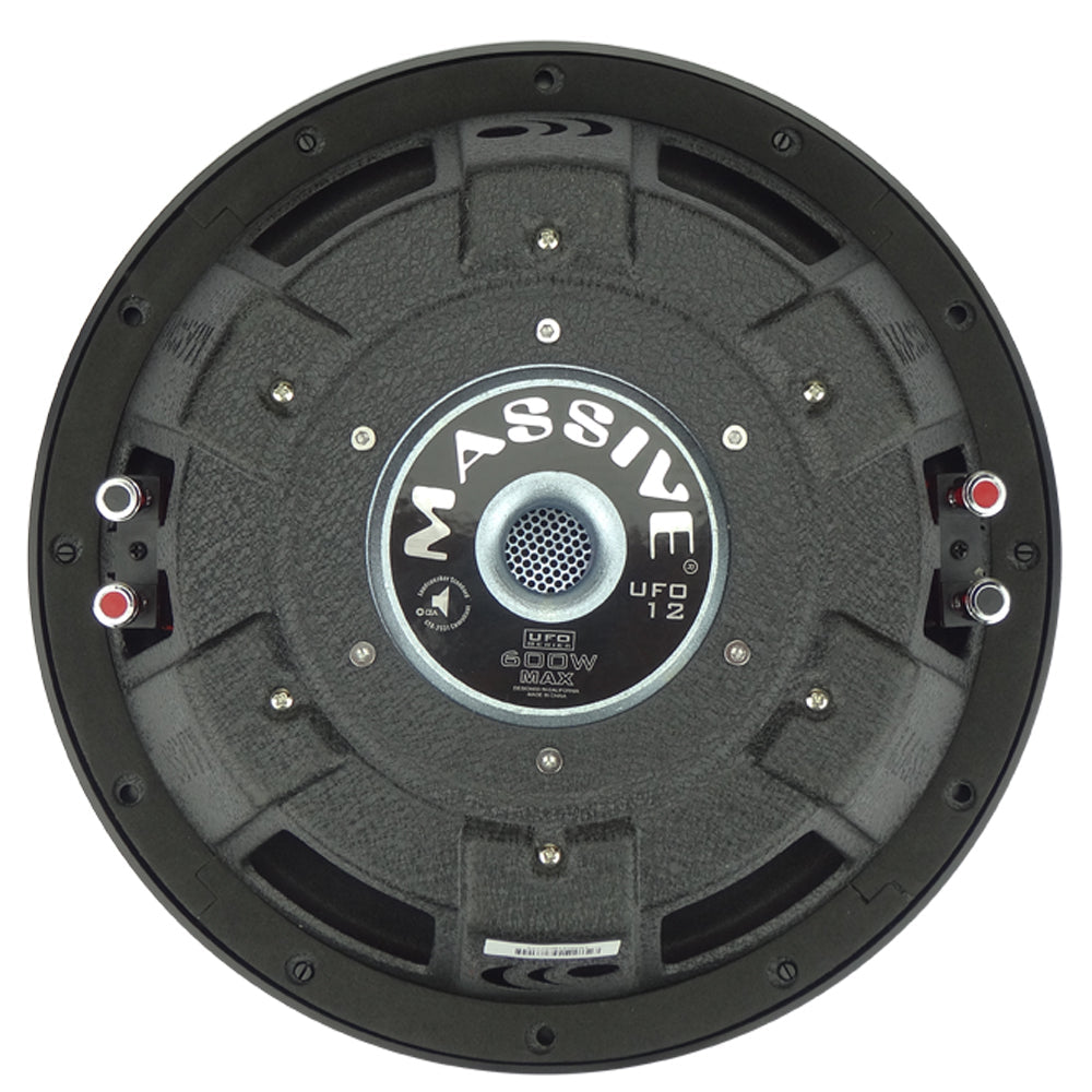 UFO12V2 12-Inch 300 Watts RMS Dual 4 Ohm Slim Car Subwoofer - Powerful Bass for Trucks, SUVs & Compact Vehicles