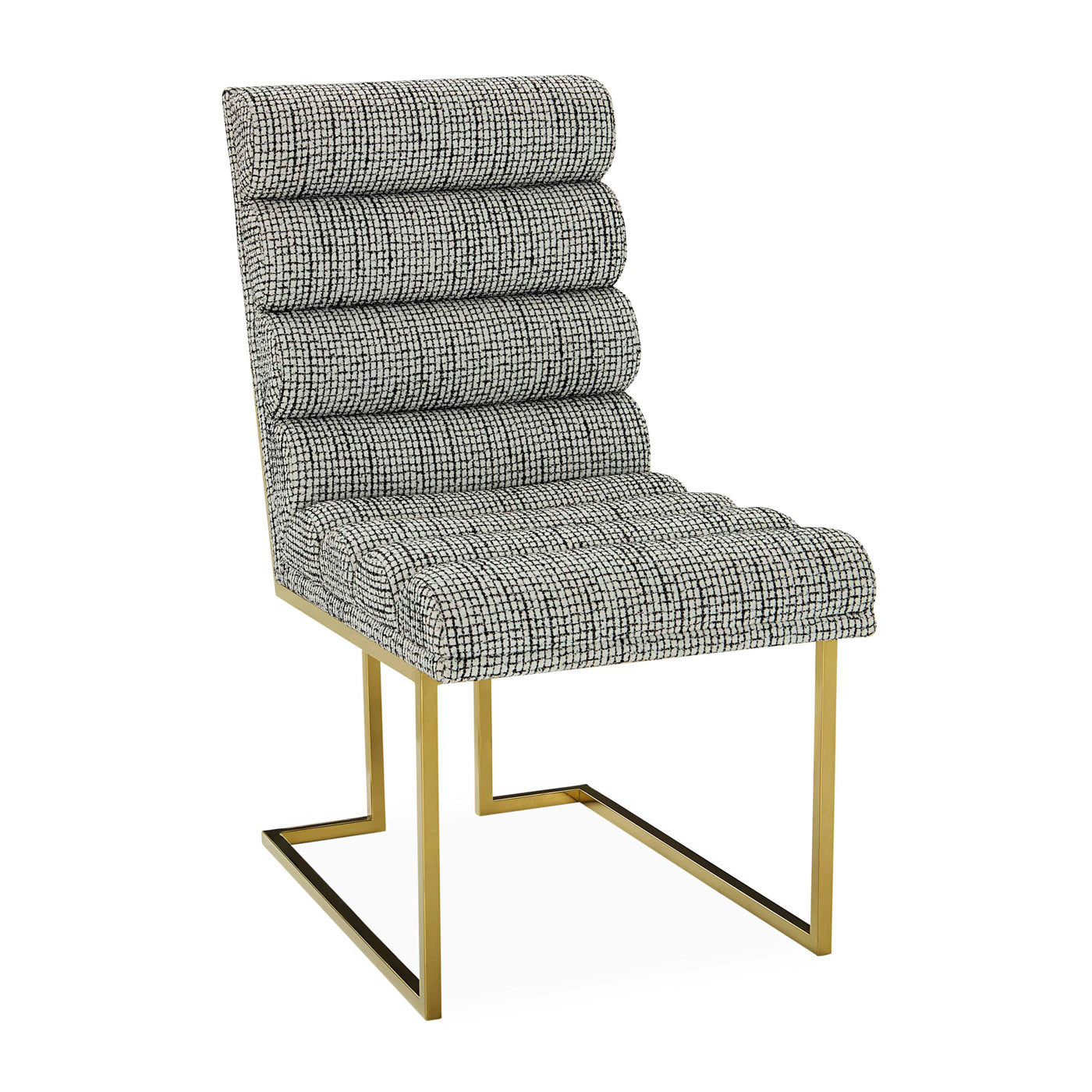 Channeled Goldfinger Dining Chair - Modern Upholstered Accent Chair for Kitchen, Dining Room, and Home Decor - Perfect for Entertaining and Family Gatherings