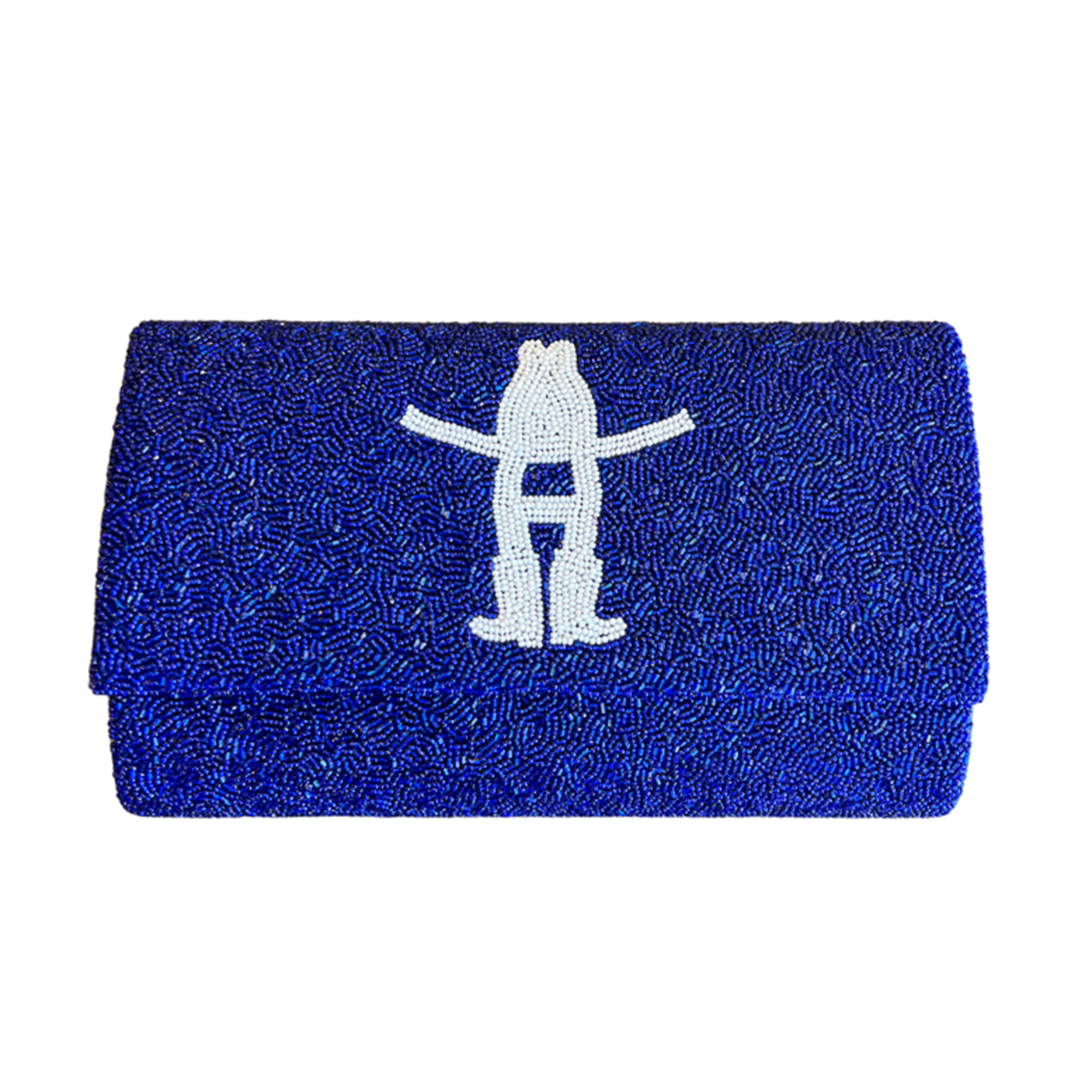 Houston Rodeo Logo Fully Beaded Clutch Purse - Western Cowgirl Rhinestone Evening Bag for Parties, Weddings & Special Events