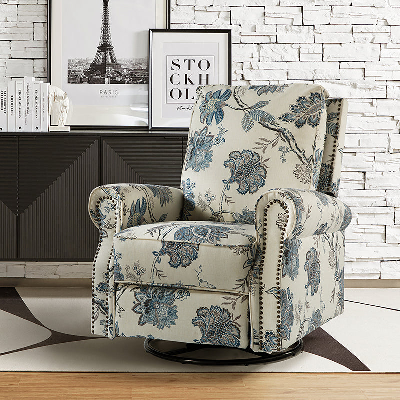 Comfortable Nikola Swivel Glider Recliner Chair - 360° Rotation & Smooth Gliding Motion - Perfect for Living Room, Nursery, or Home Theater Relaxation