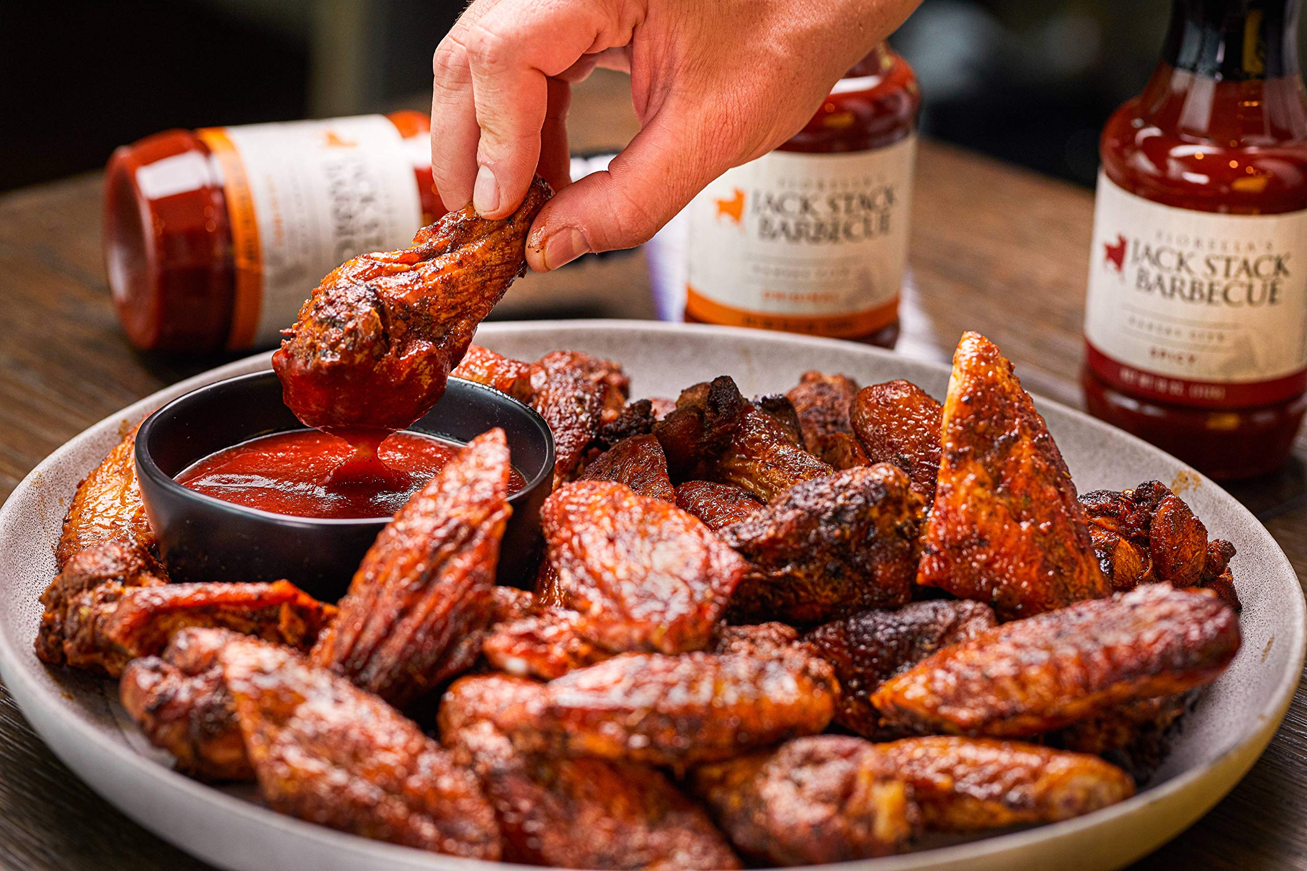 Jack Stack Barbecue Hot Sauce - Kansas City Cayenne Pepper BBQ Sauce 2 Pack (2x18oz) - Spicy Smoked KC BBQ Sauce for Ribs, Wings & Grilling - Authentic Kansas City Flavor