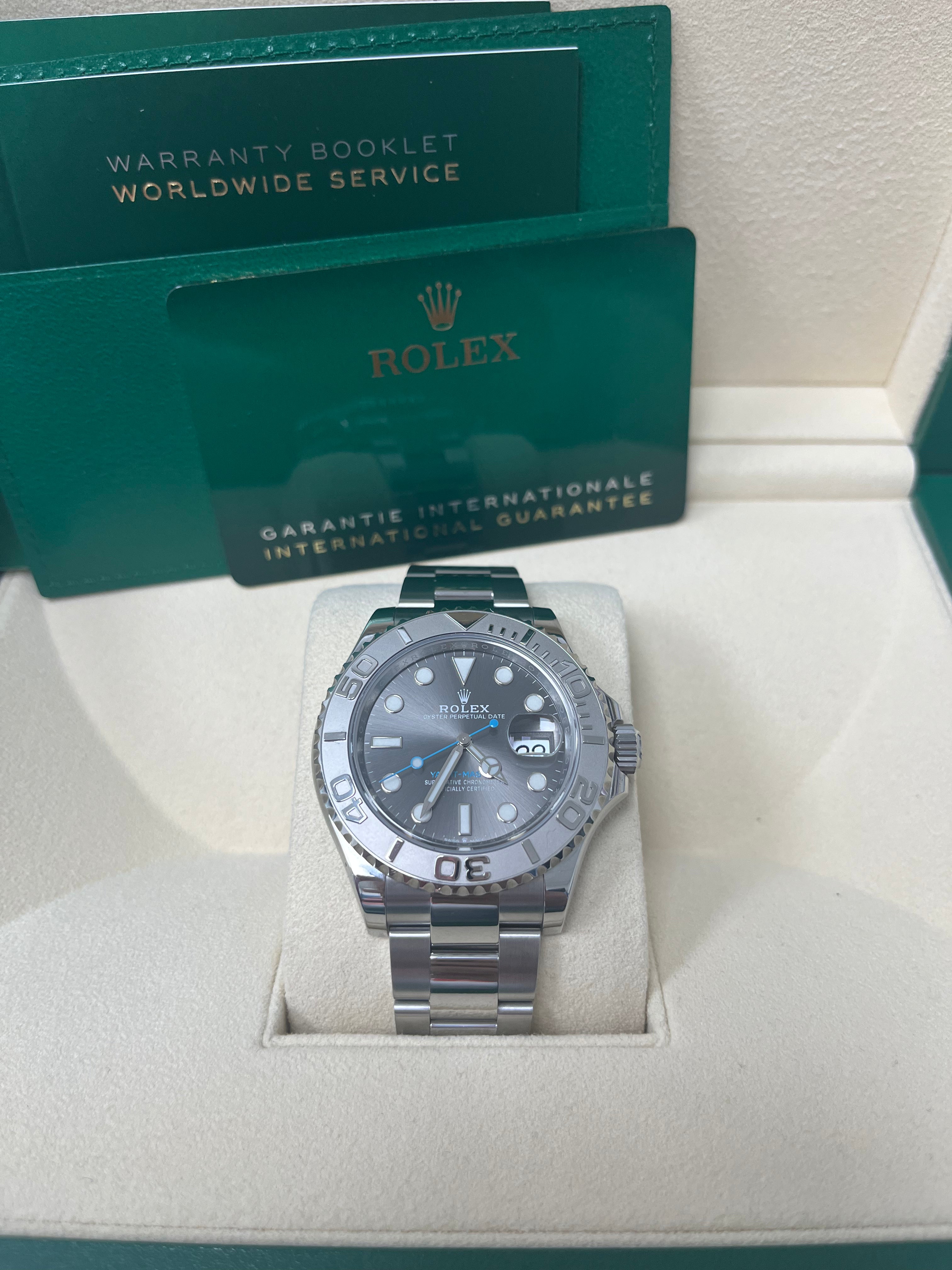 Rolex Yacht Master 40mm Platinum & Stainless Steel Watch - Dark Rhodium Dial (Ref# 126622) | Luxury Men's Diving Watch for Sailing, Yachting & Special Occasions