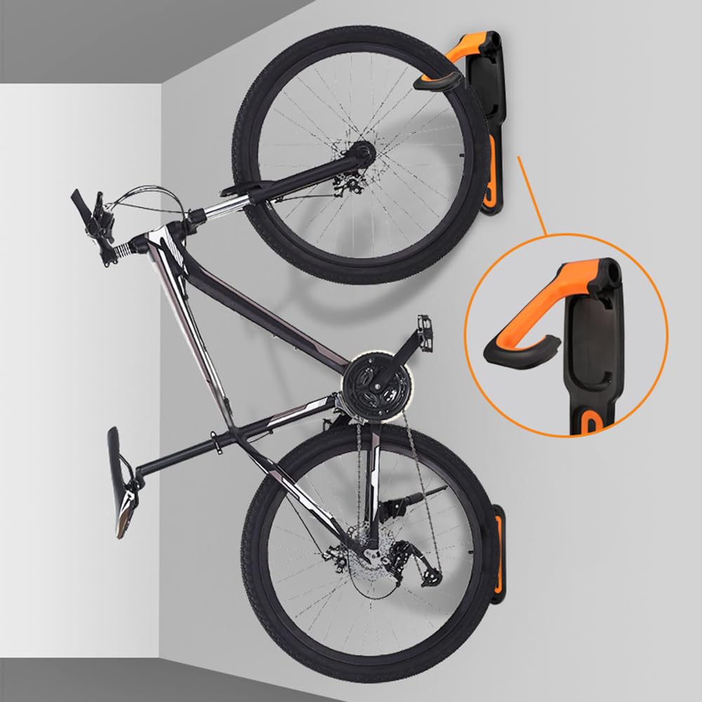Adjustable Vertical Bike Wall Mount Rack - Space Saving Bike Storage Hanger Hook for Home, Garage & Shed | Perfect for Indoor Cycling Storage & Small Space Organization