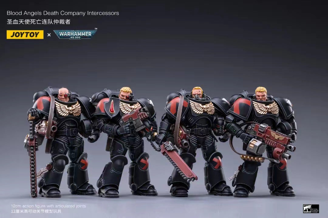 JOYTOY 1/18 Scale Warhammer Blood Angels Action Figure Set (4PCS) - Perfect for Warhammer 40K Collectors, Tabletop Gaming & Display